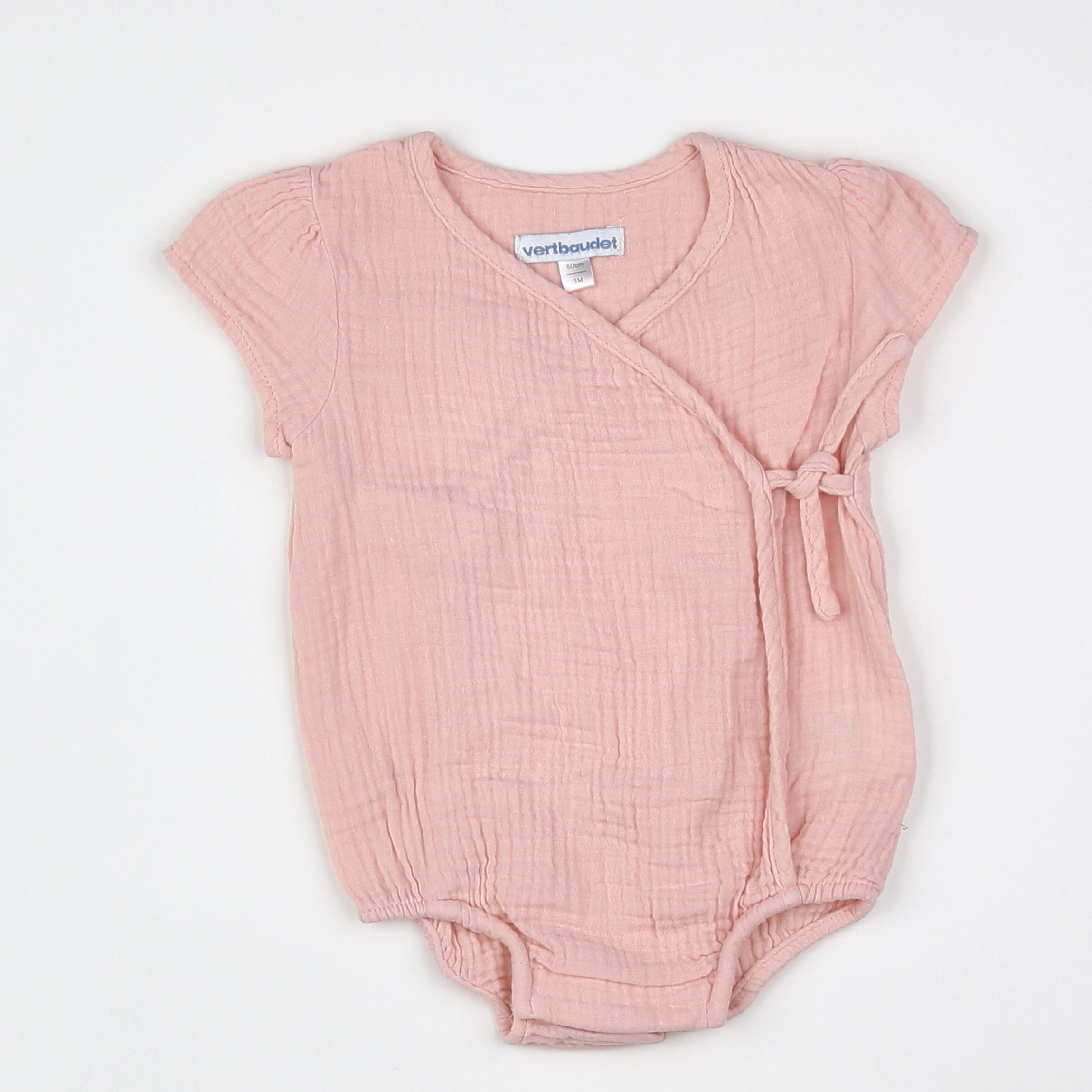 Vertbaudet - combinaison rose - 3 mois