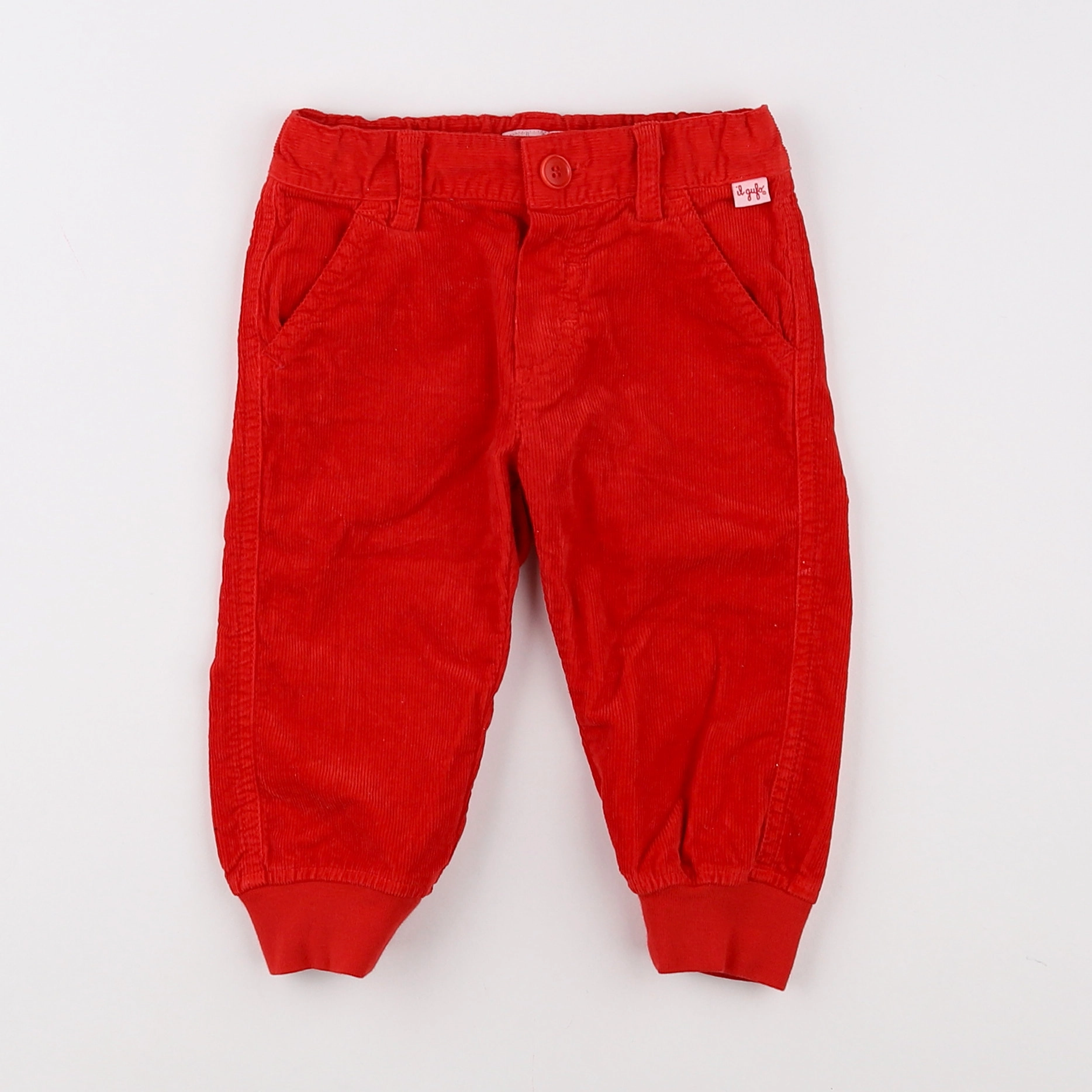 Il Gufo - pantalon rouge - 9 mois