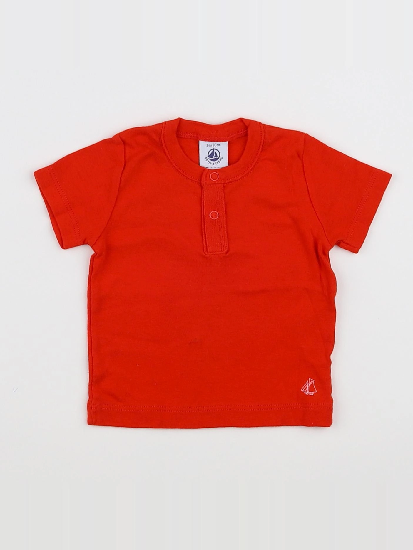 Petit Bateau - tee-shirt rouge - 3 mois