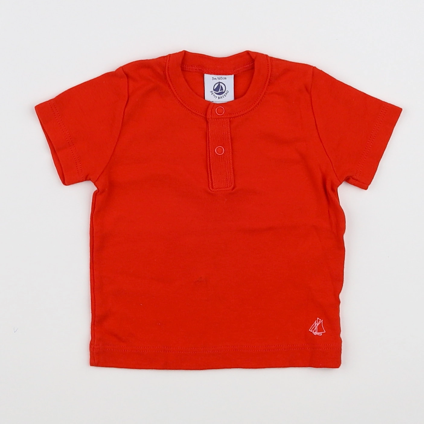 Petit Bateau - tee-shirt rouge - 3 mois