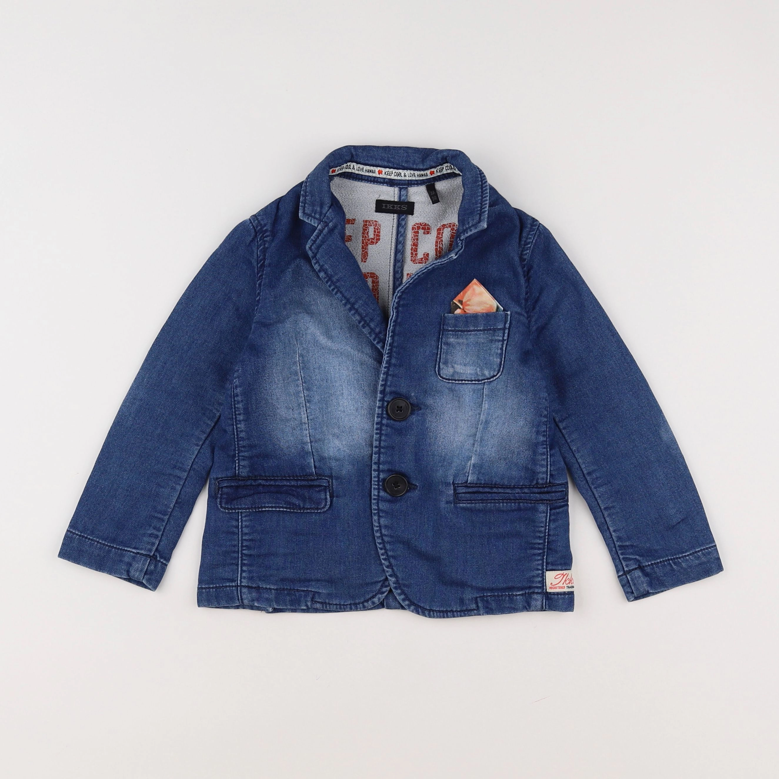 IKKS - veste bleu - 3 ans