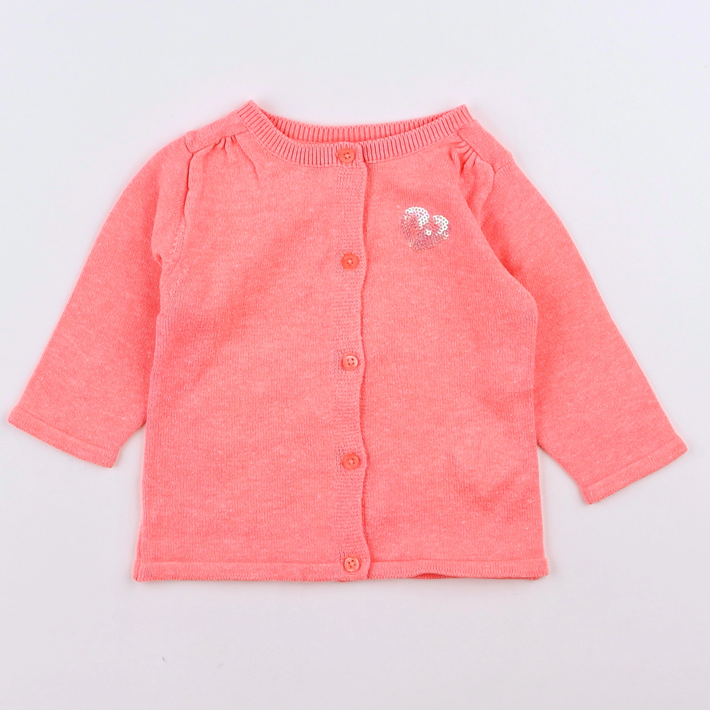 Vertbaudet - gilet rose fluo - 3 mois
