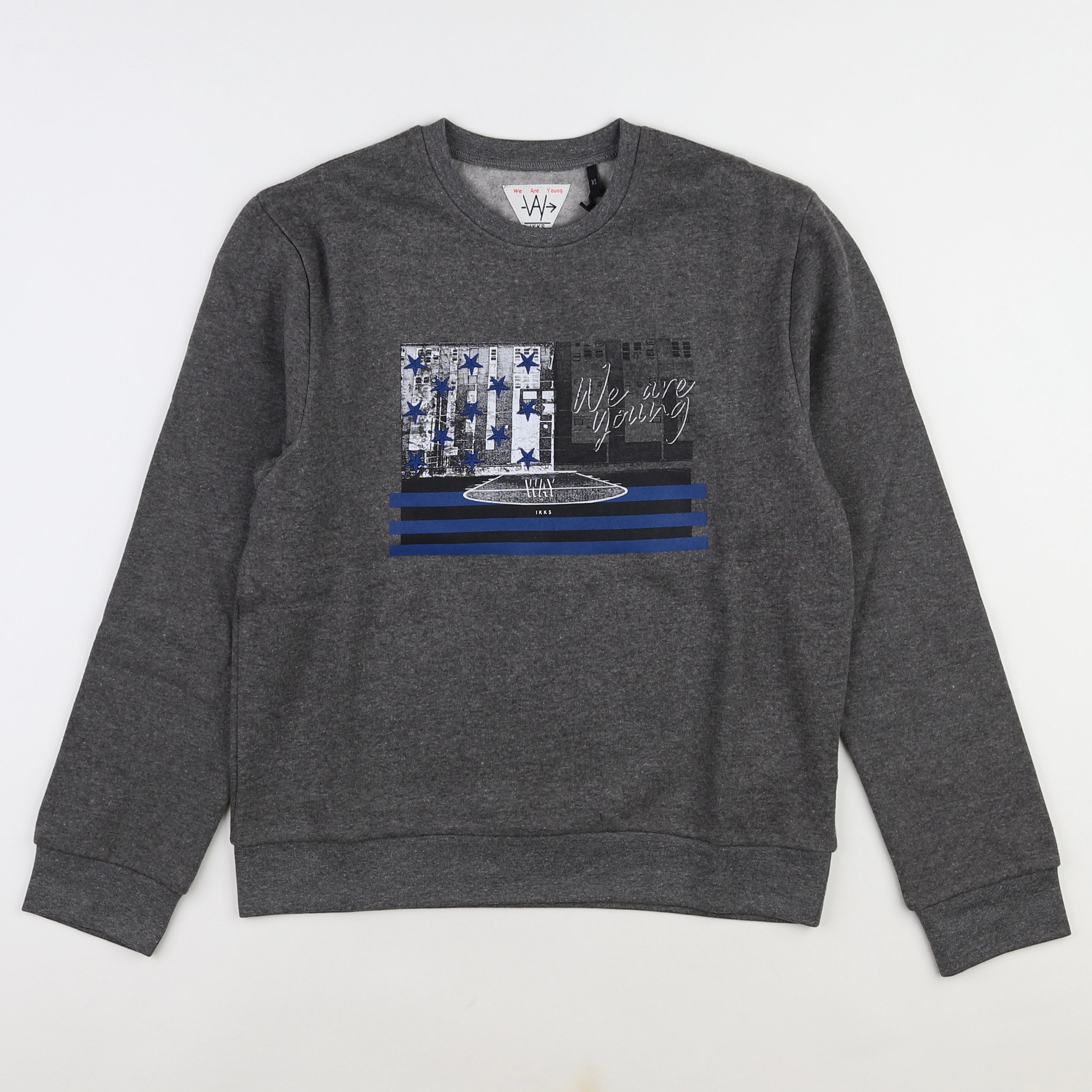 IKKS - sweat gris (neuf) - 10 ans