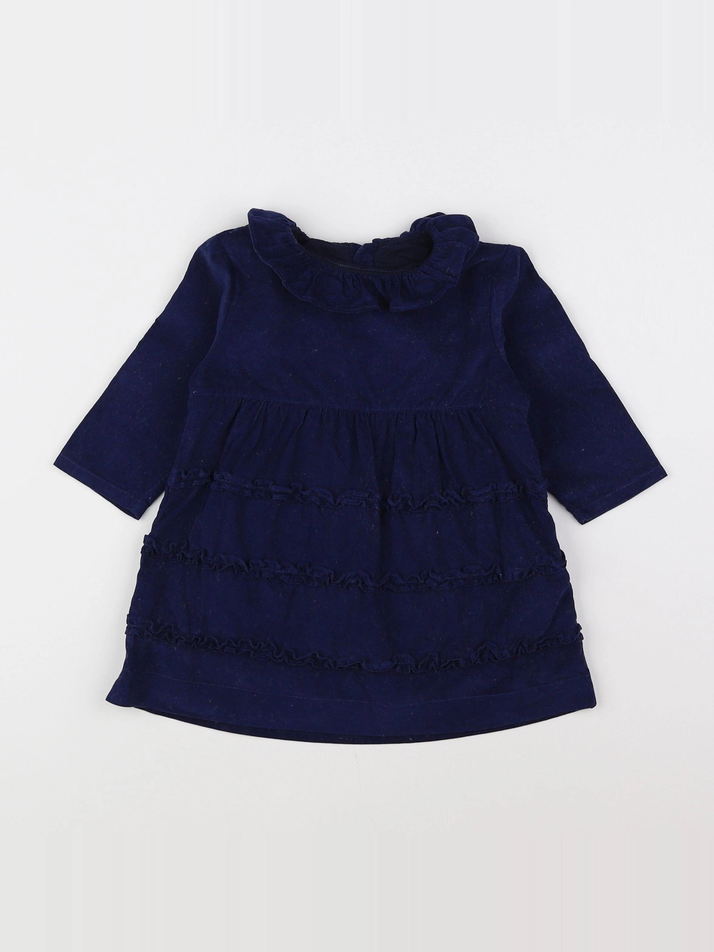 Petit Bateau - robe bleu - 18 mois