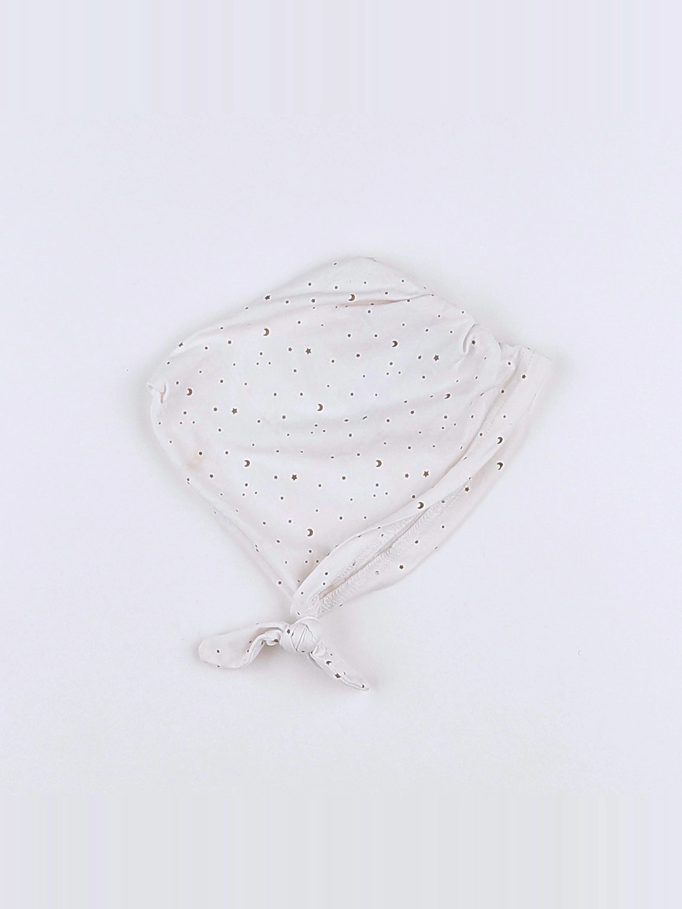 Vertbaudet - bonnet blanc - 12/18 mois