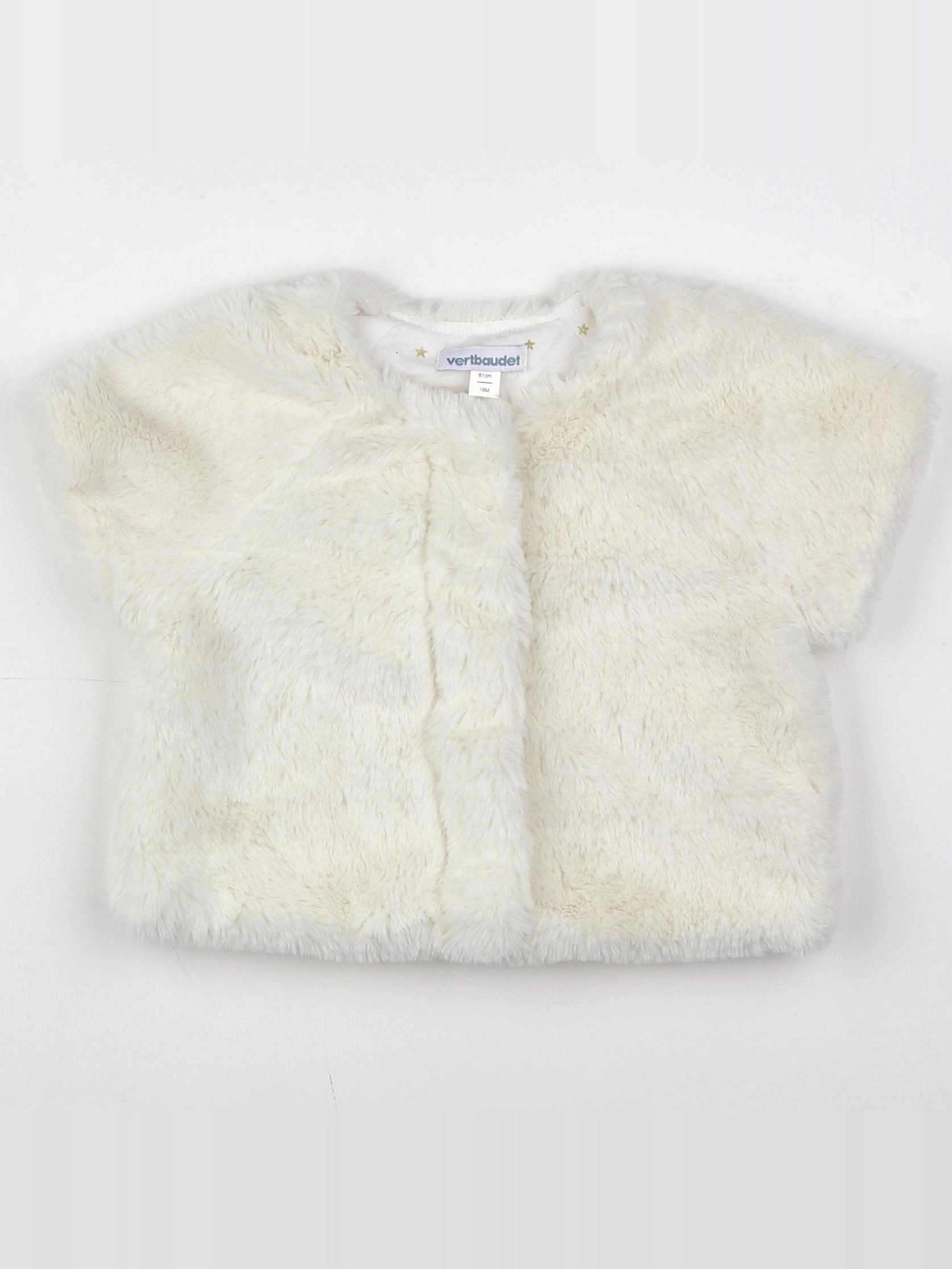 Vertbaudet - gilet blanc - 18 mois