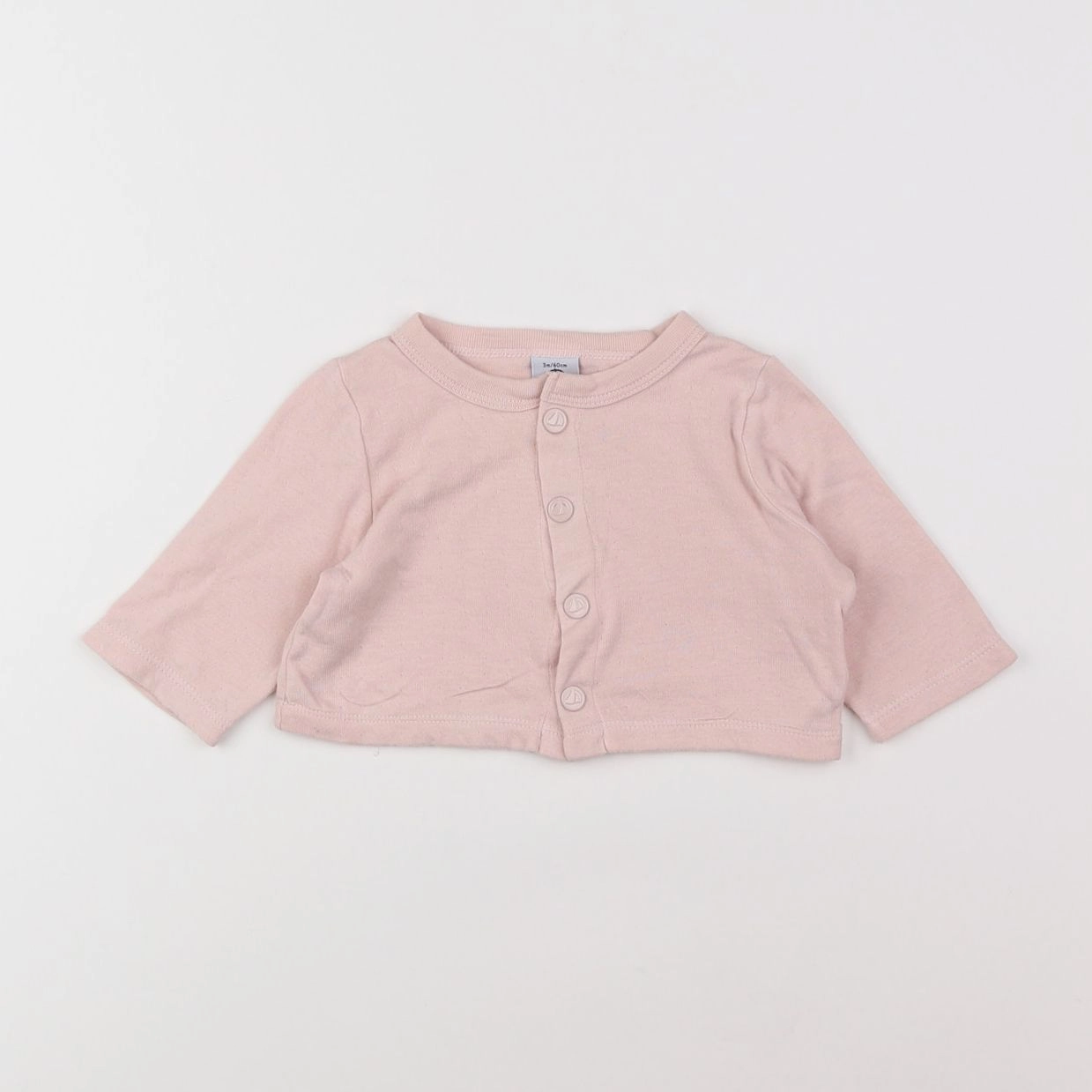 Petit Bateau - gilet rose - 3 mois