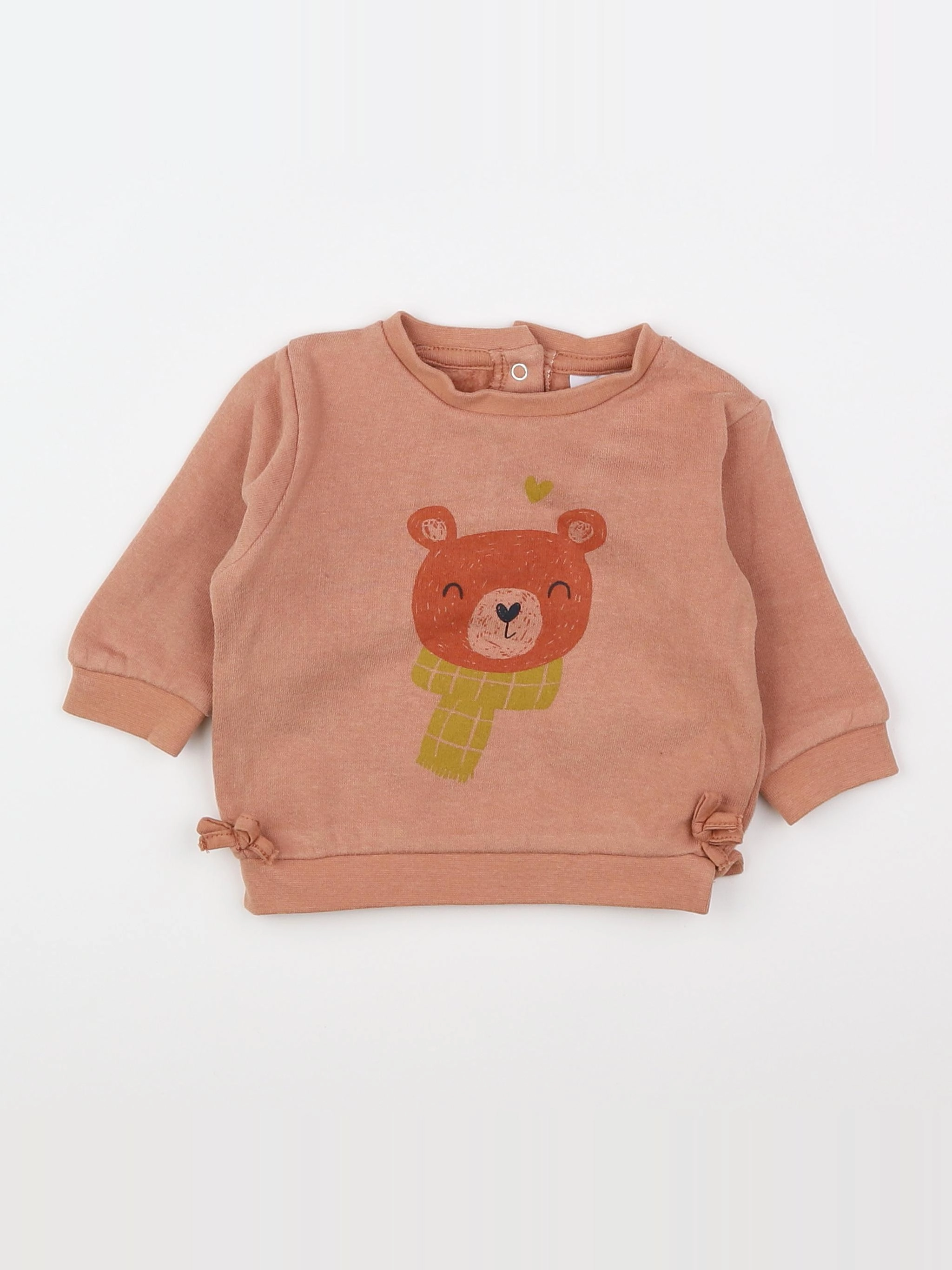 Vertbaudet - sweat marron - 3 mois