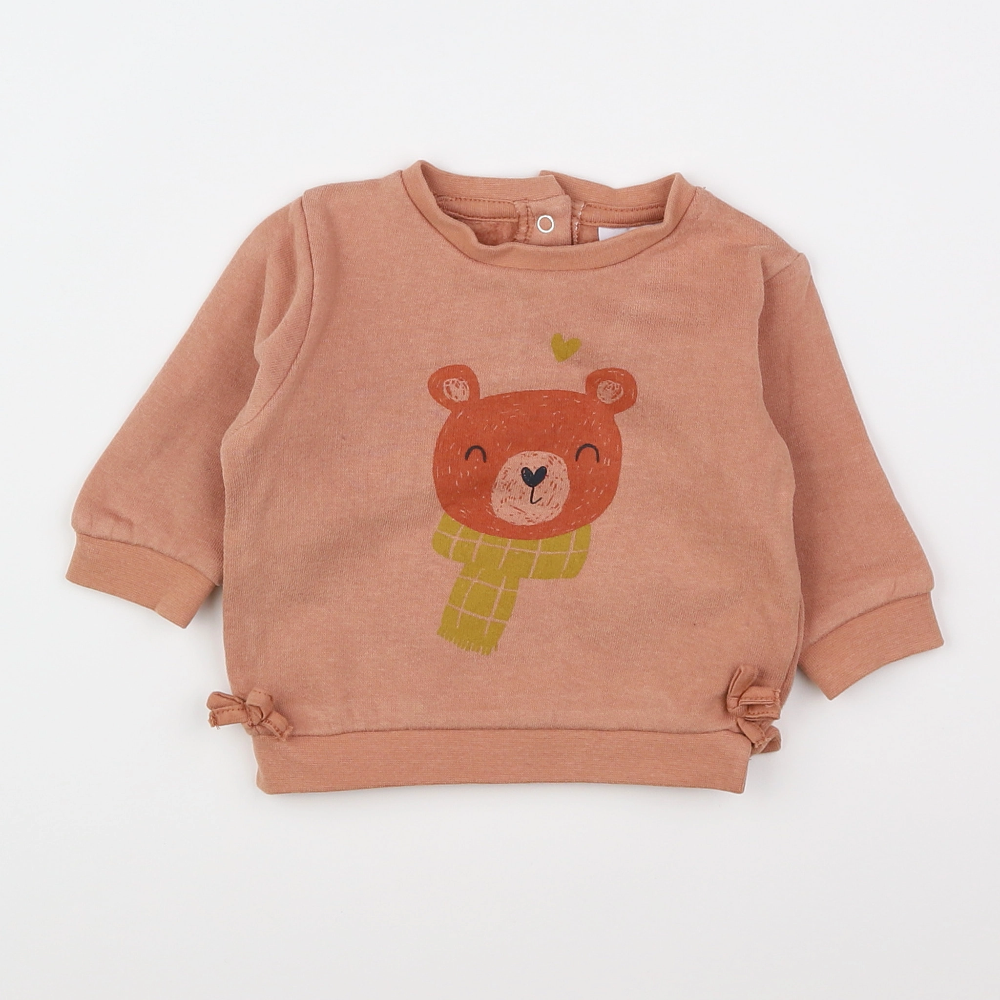 Vertbaudet - sweat marron - 3 mois
