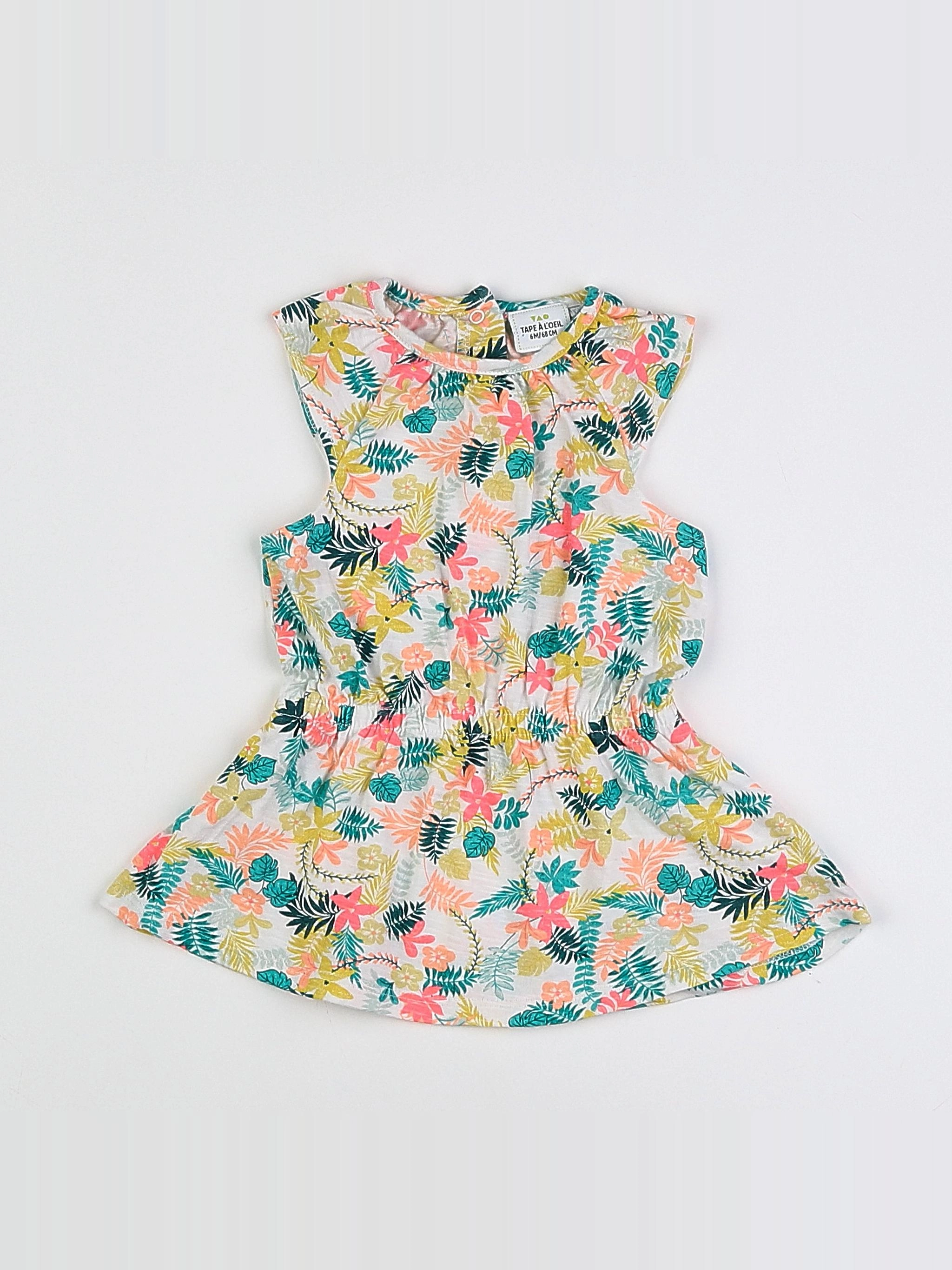 Tape à l'oeil - robe multicolore, jaune - 6 mois