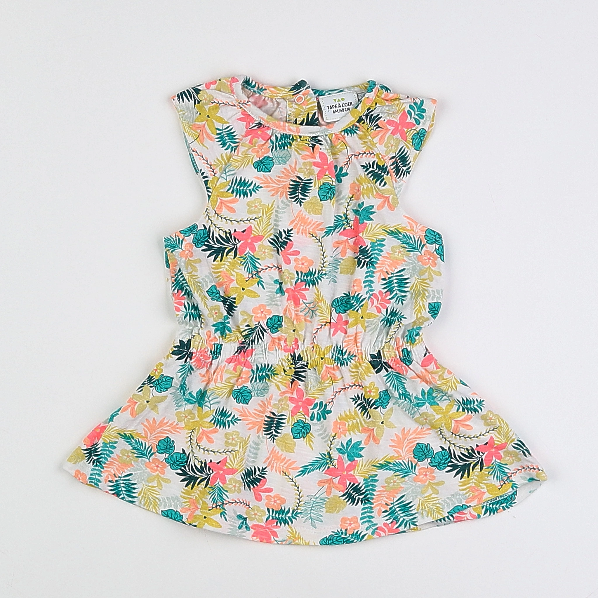 Tape à l'oeil - robe multicolore, jaune - 6 mois