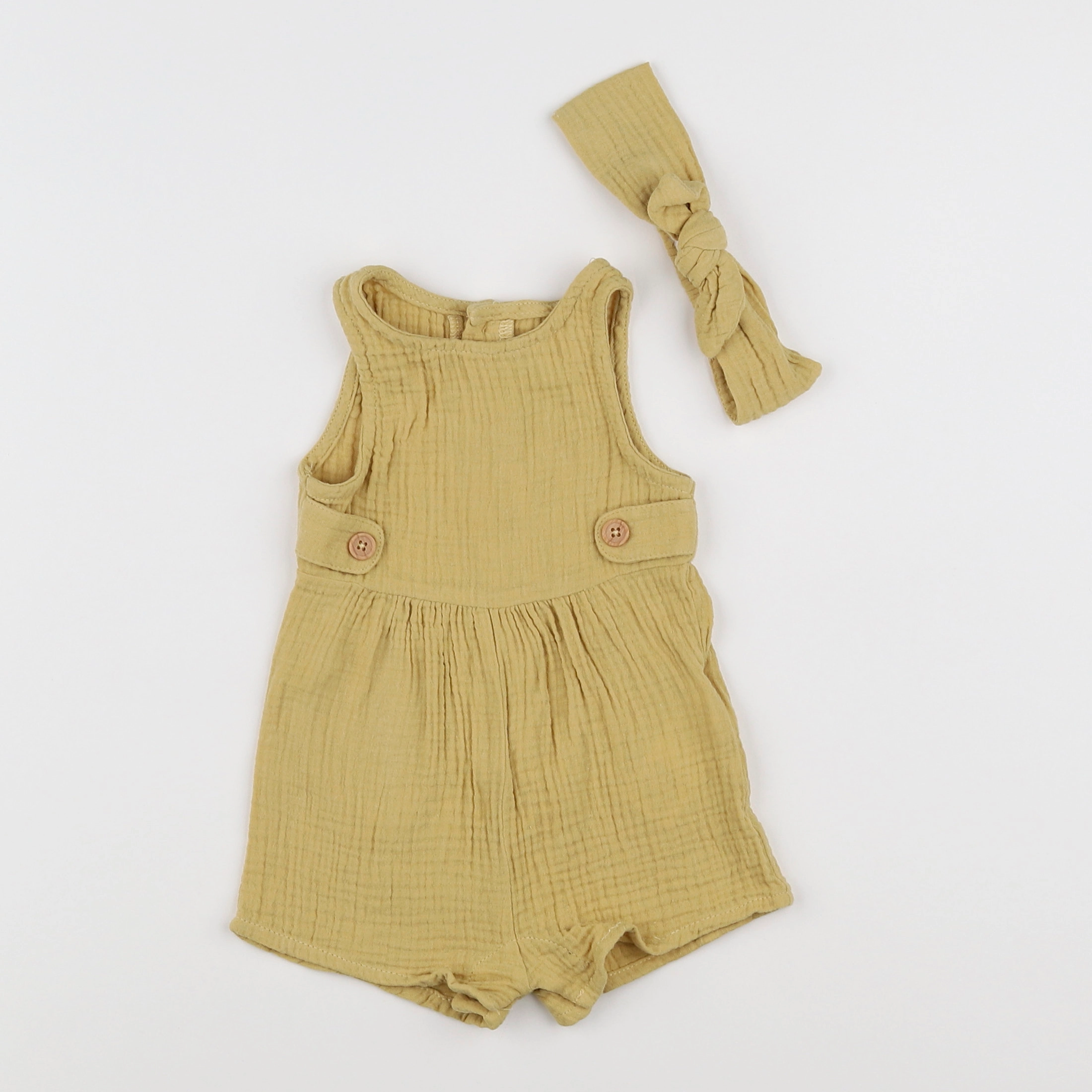 Vertbaudet - combinaison jaune - 3 mois