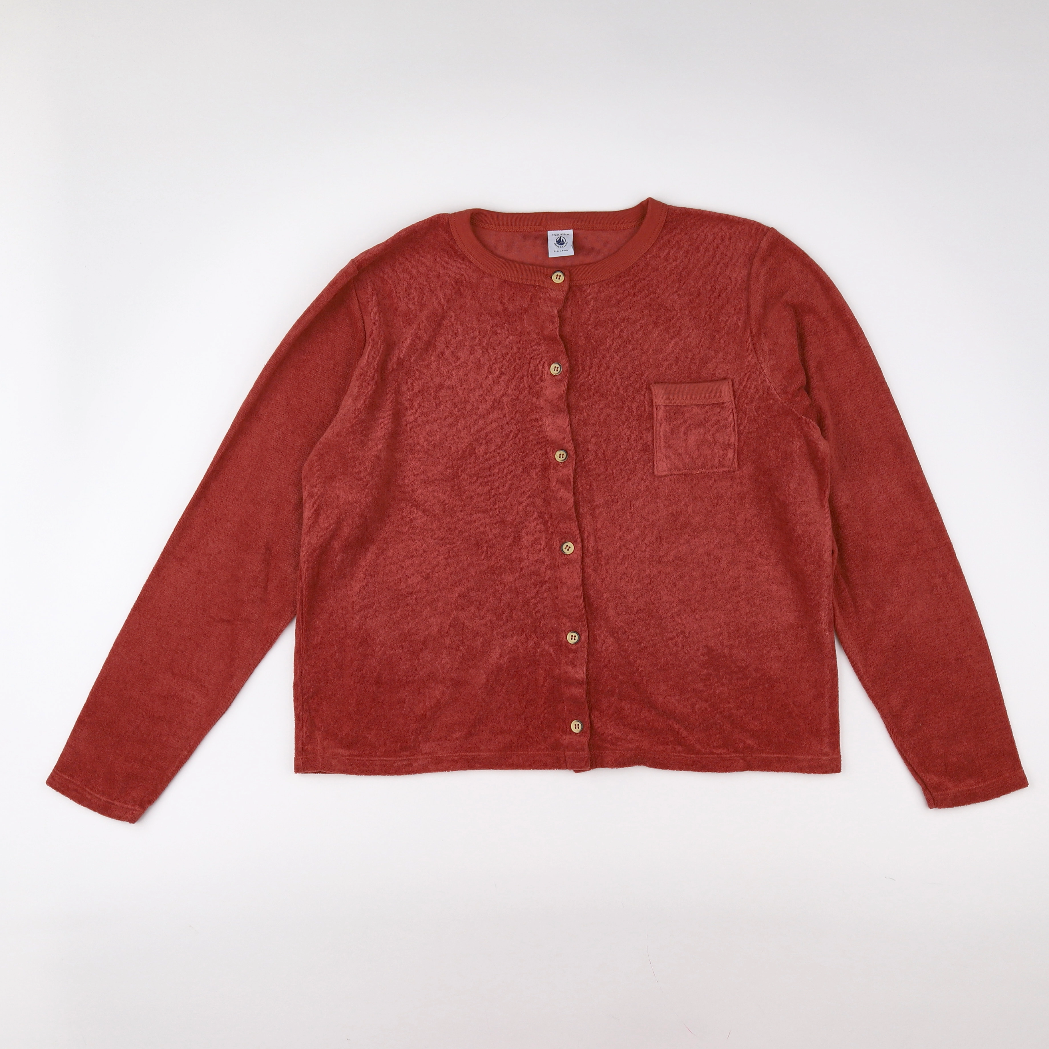 Petit Bateau - gilet marron - 12 ans