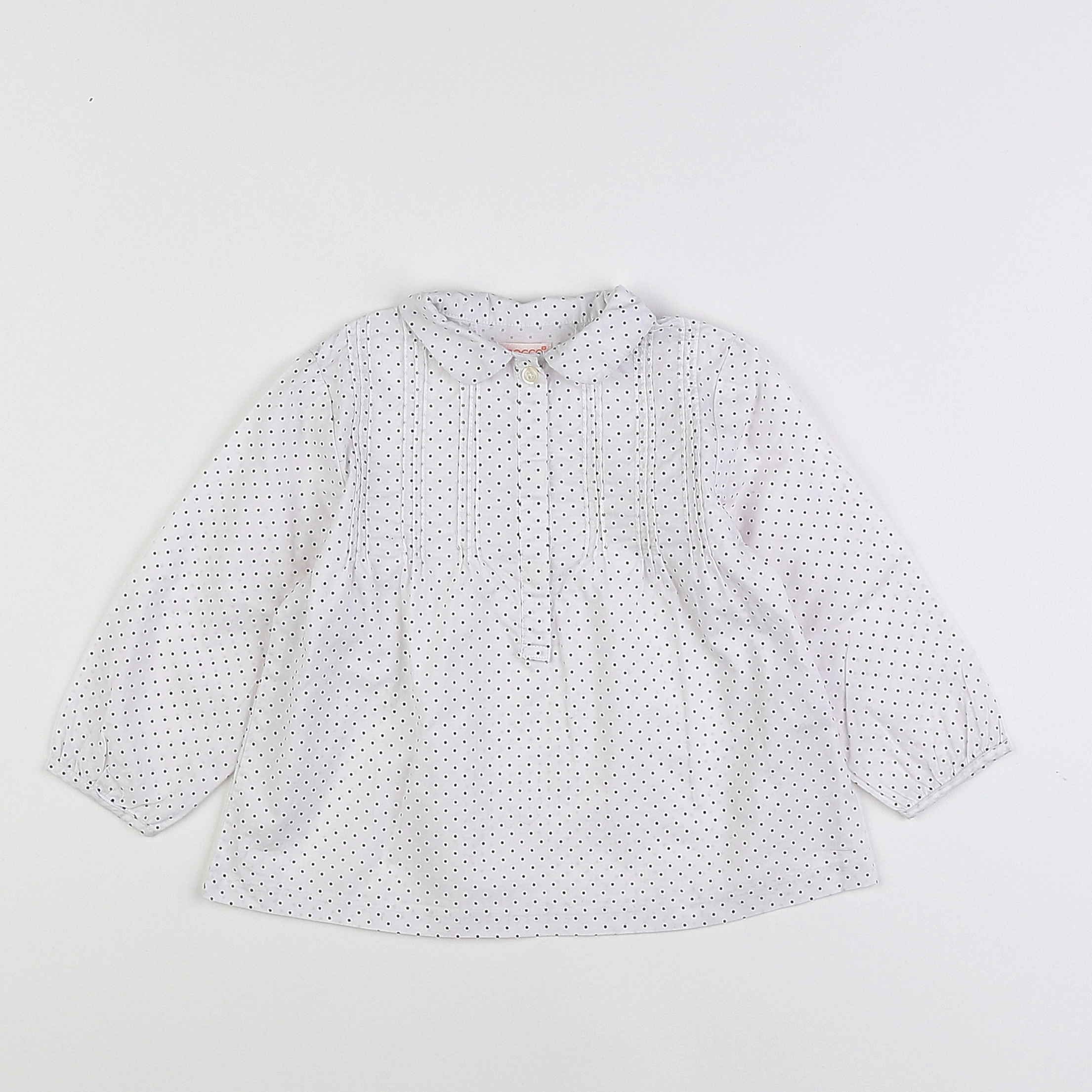 Gocco - blouse blanc, bleu - 18 mois à 2 ans