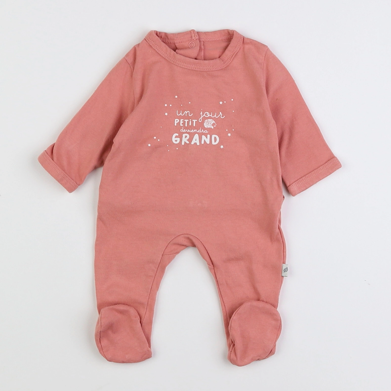 Vertbaudet - pyjama coton rose - 0/1 mois