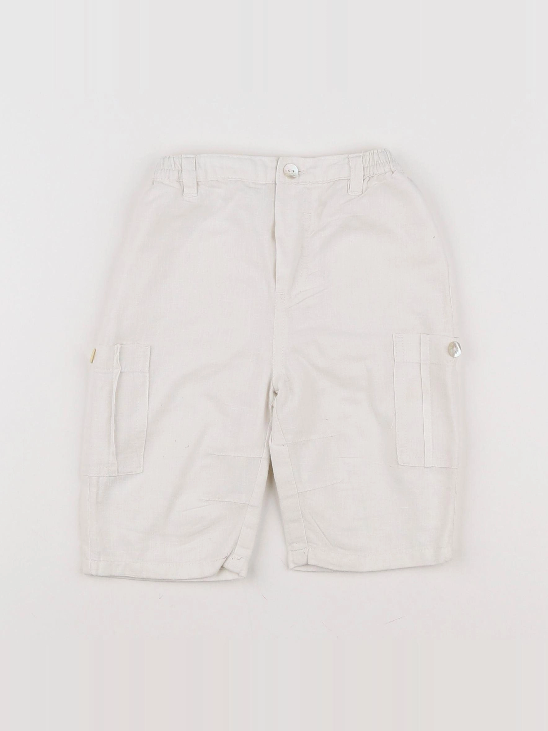 Vertbaudet - pantalon blanc - 6 mois