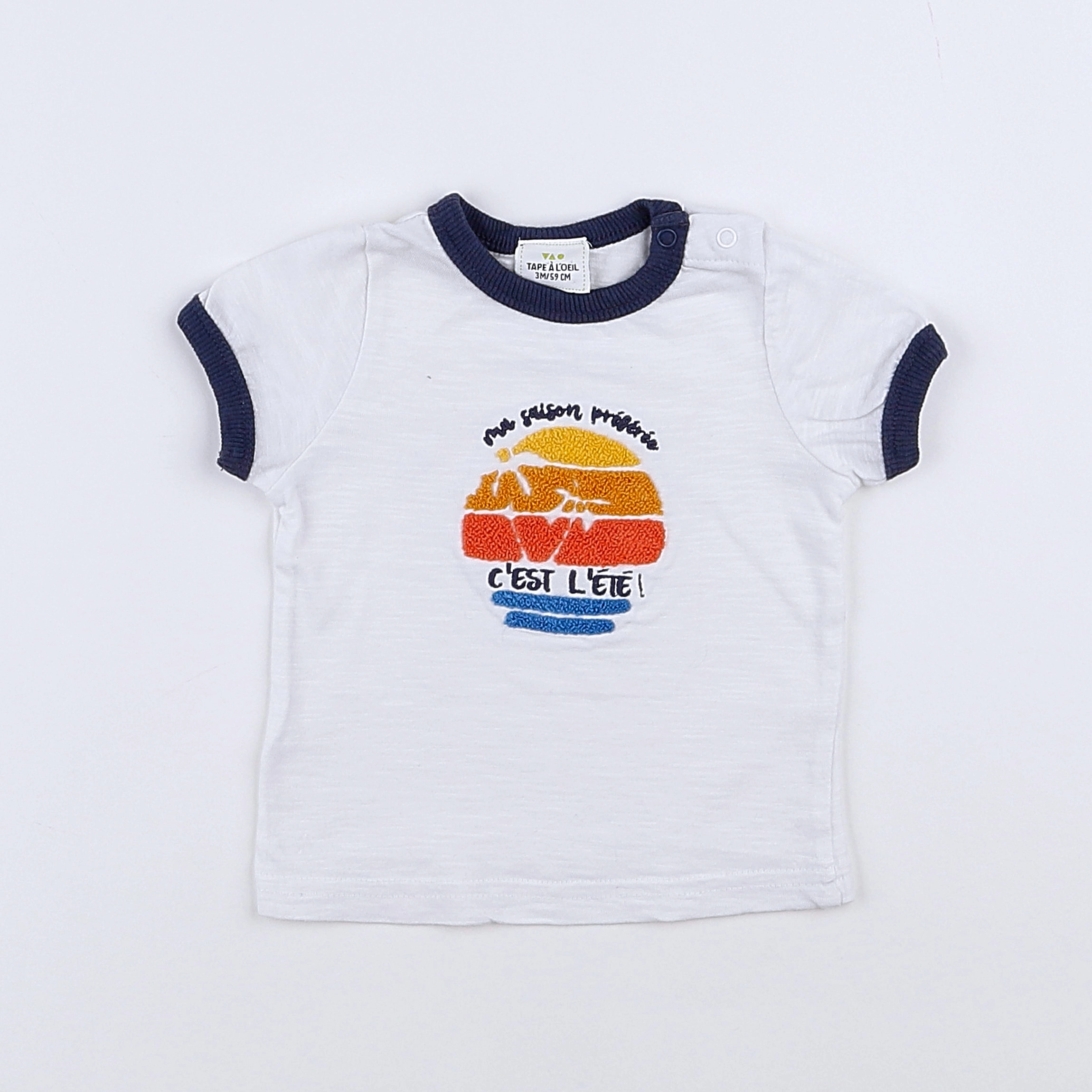 Tape à l'oeil - tee-shirt blanc - 3 mois