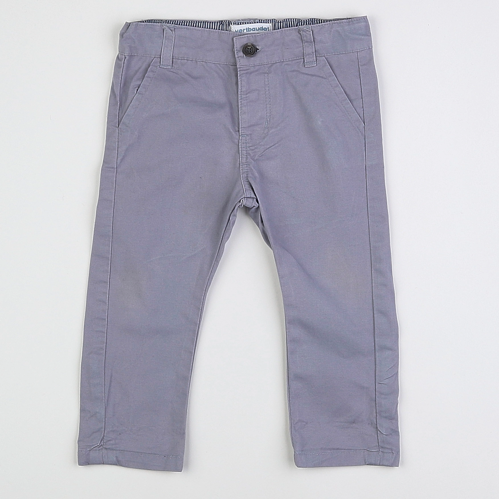 Vertbaudet - pantalon gris - 12 mois