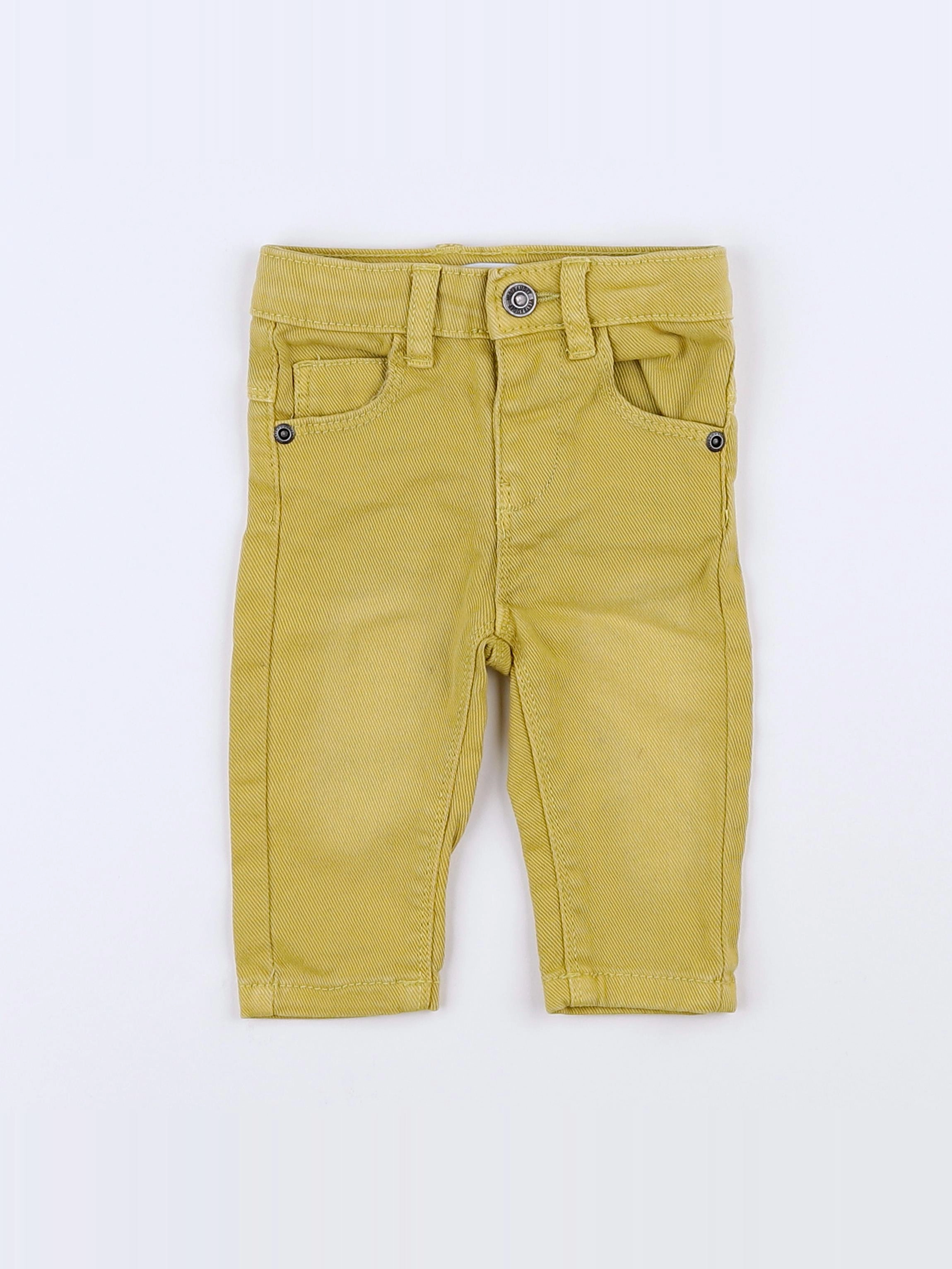 Vertbaudet - pantalon jaune - 6 mois