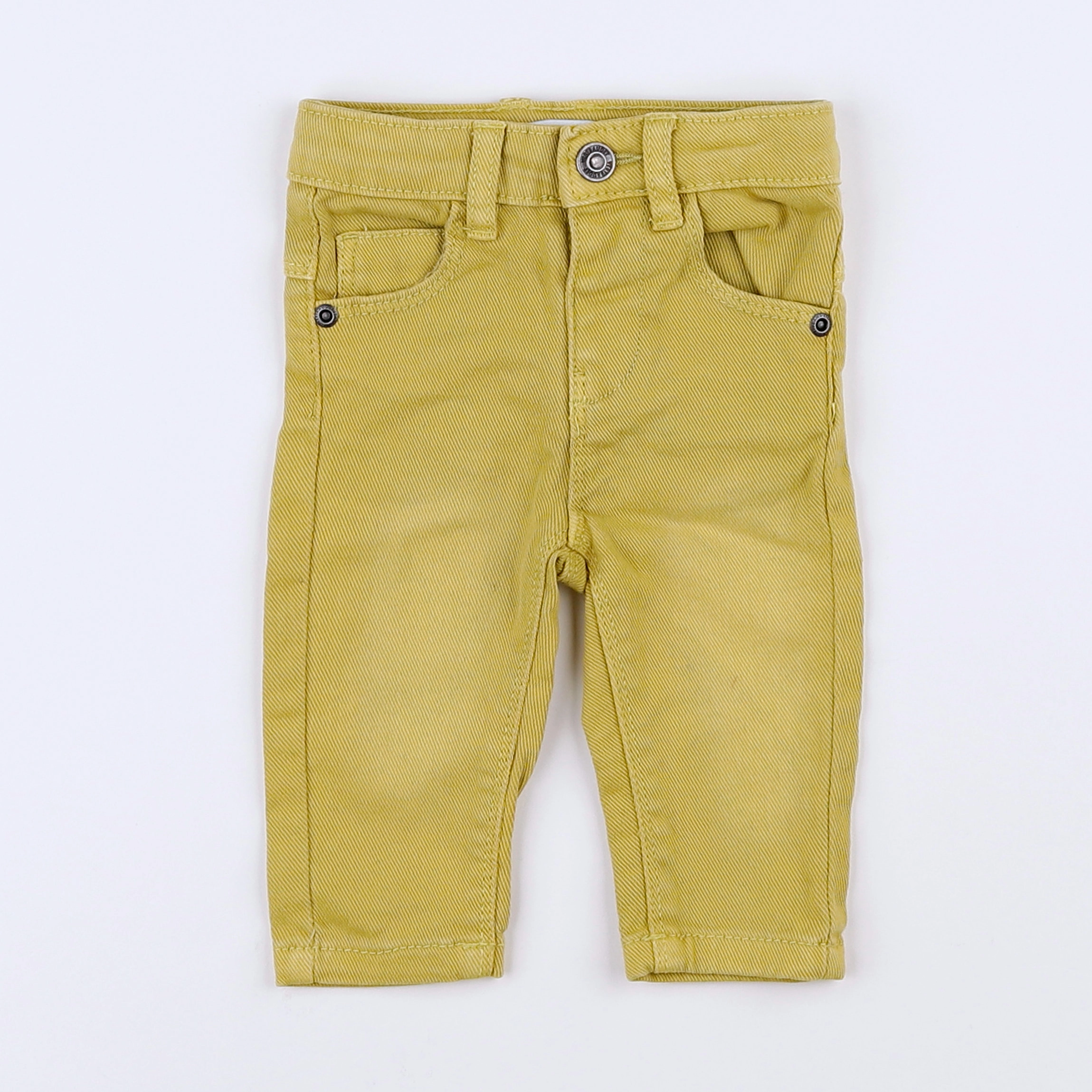 Vertbaudet - pantalon jaune - 6 mois