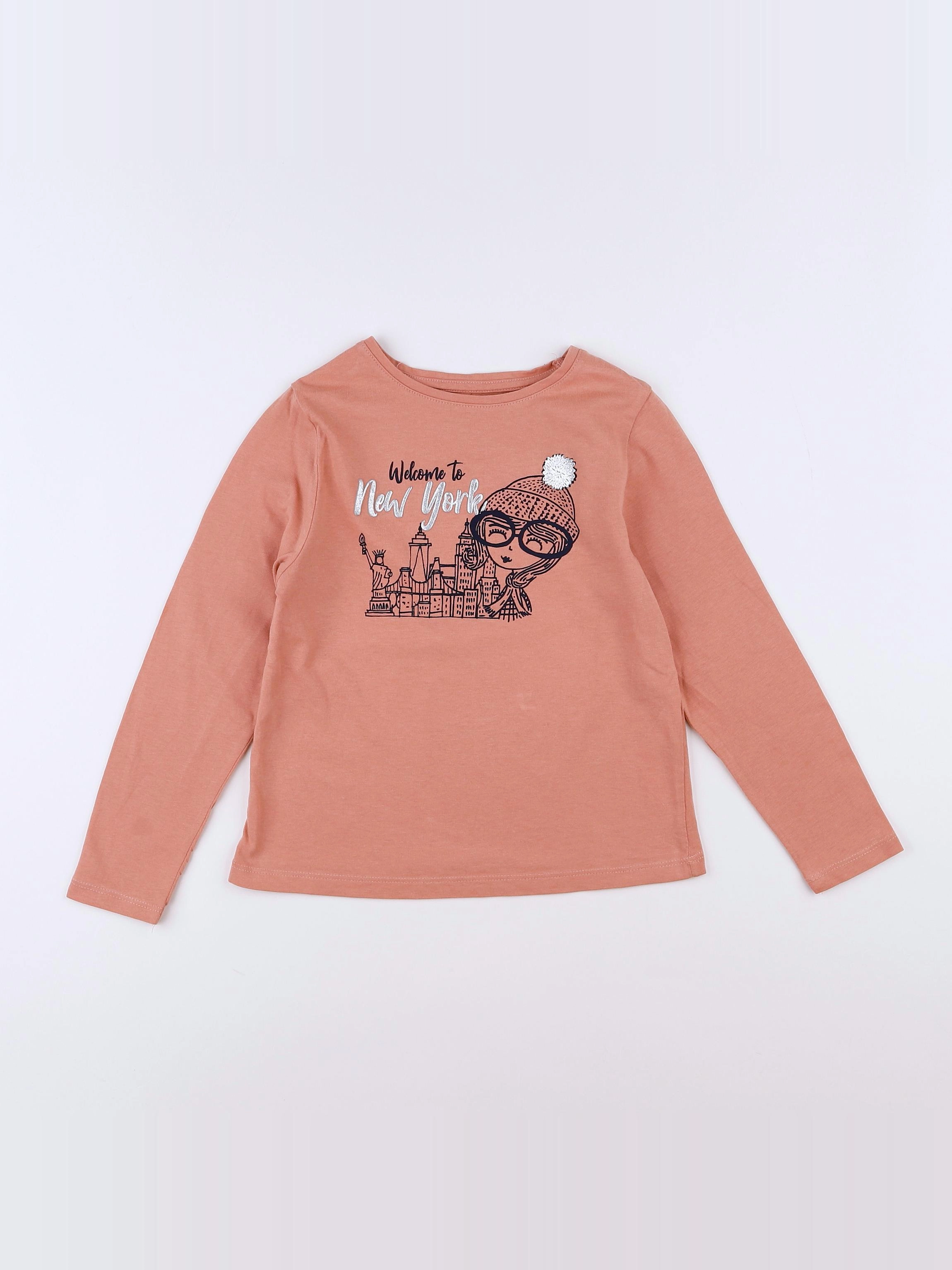 Vertbaudet - tee-shirt orange - 6 ans