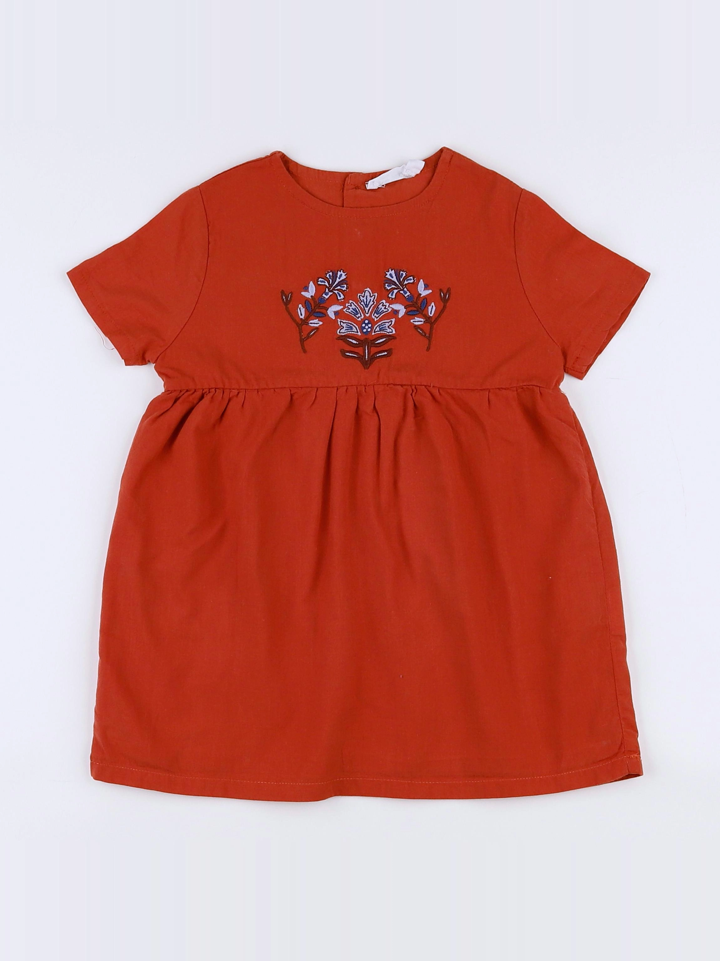 Eden & Victor - robe orange - 12 mois