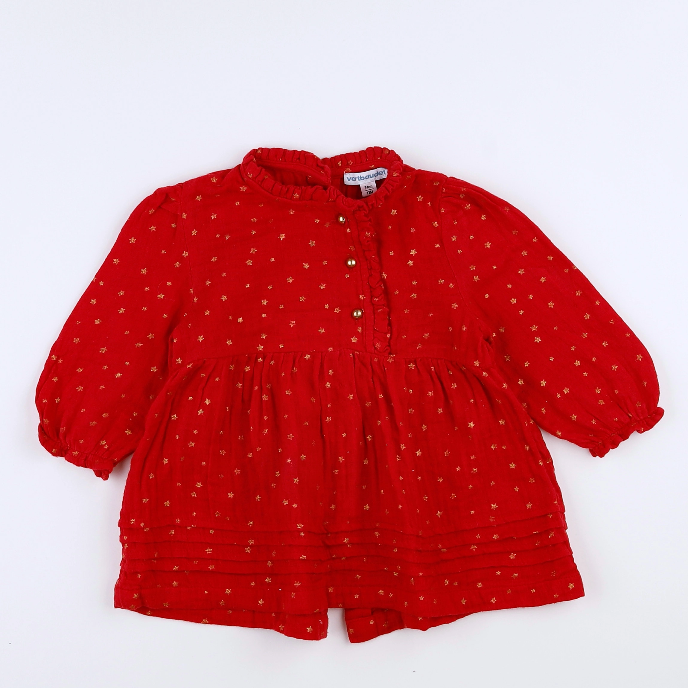 Vertbaudet - robe rouge - 12 mois
