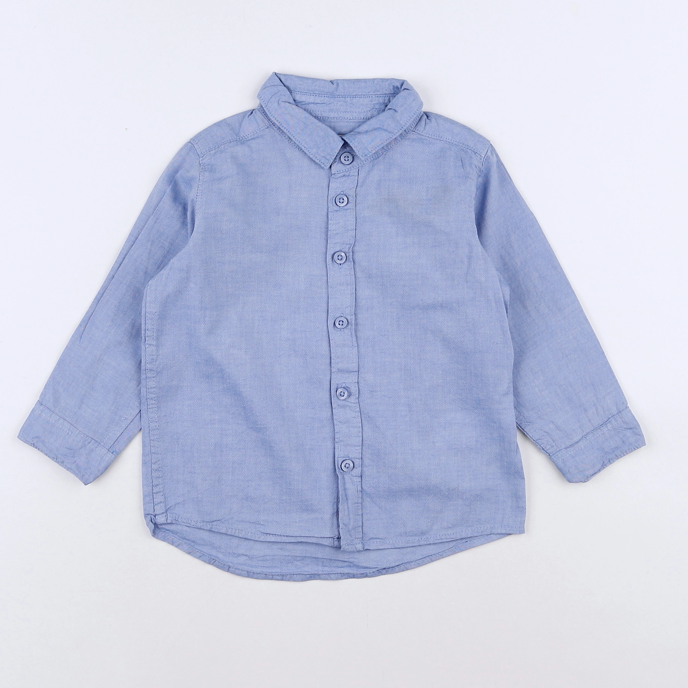 H&M - chemise bleu - 12/18 mois