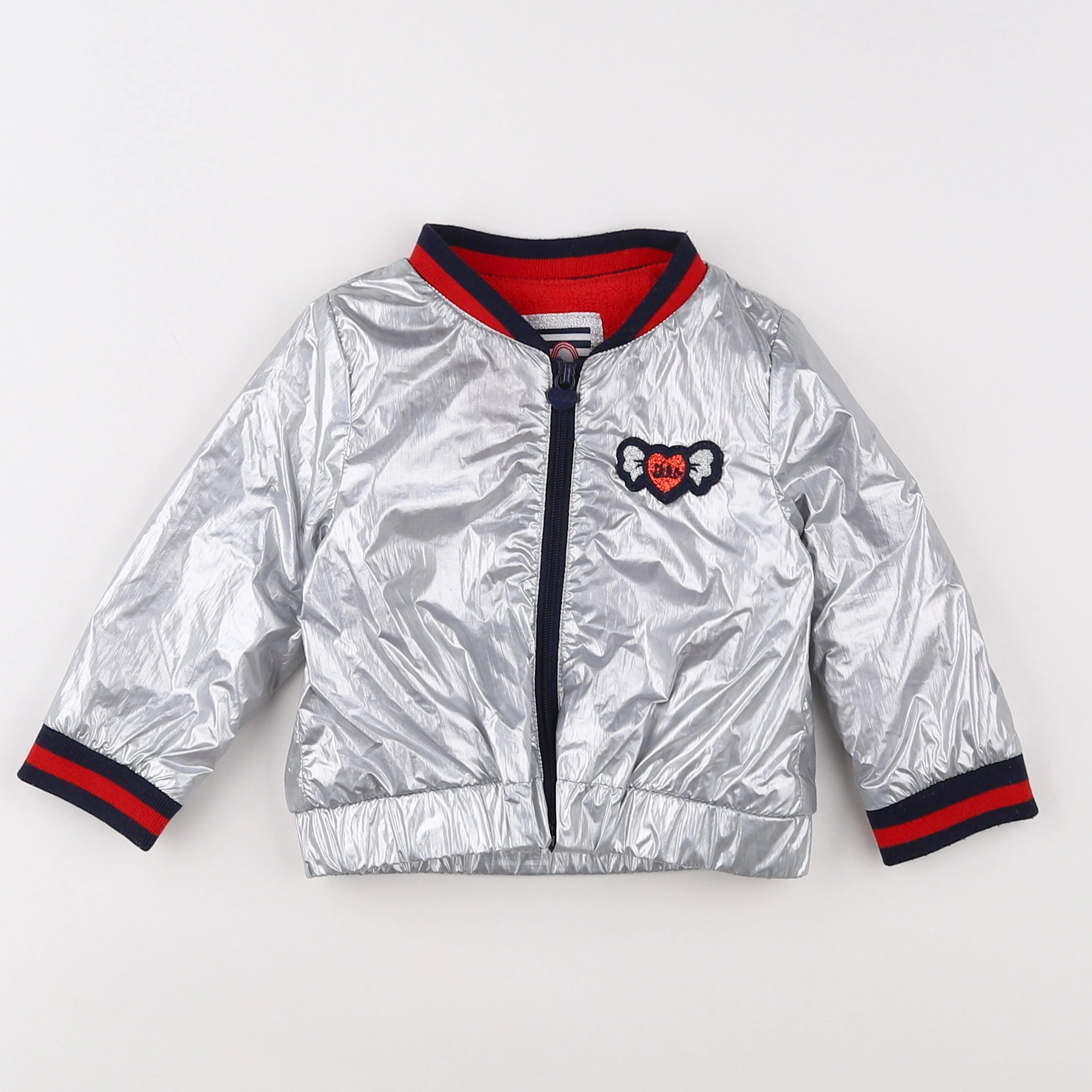 IKKS - veste doublé argent - 12 mois