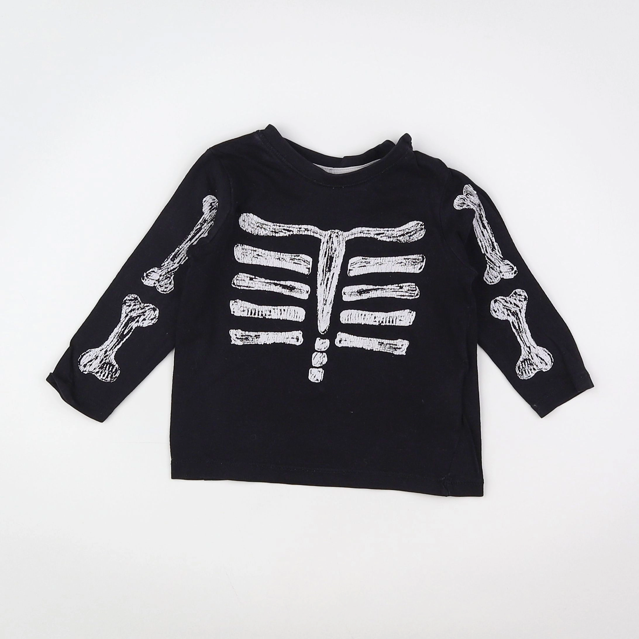 H&M - tee-shirt noir, blanc - 3/6 mois