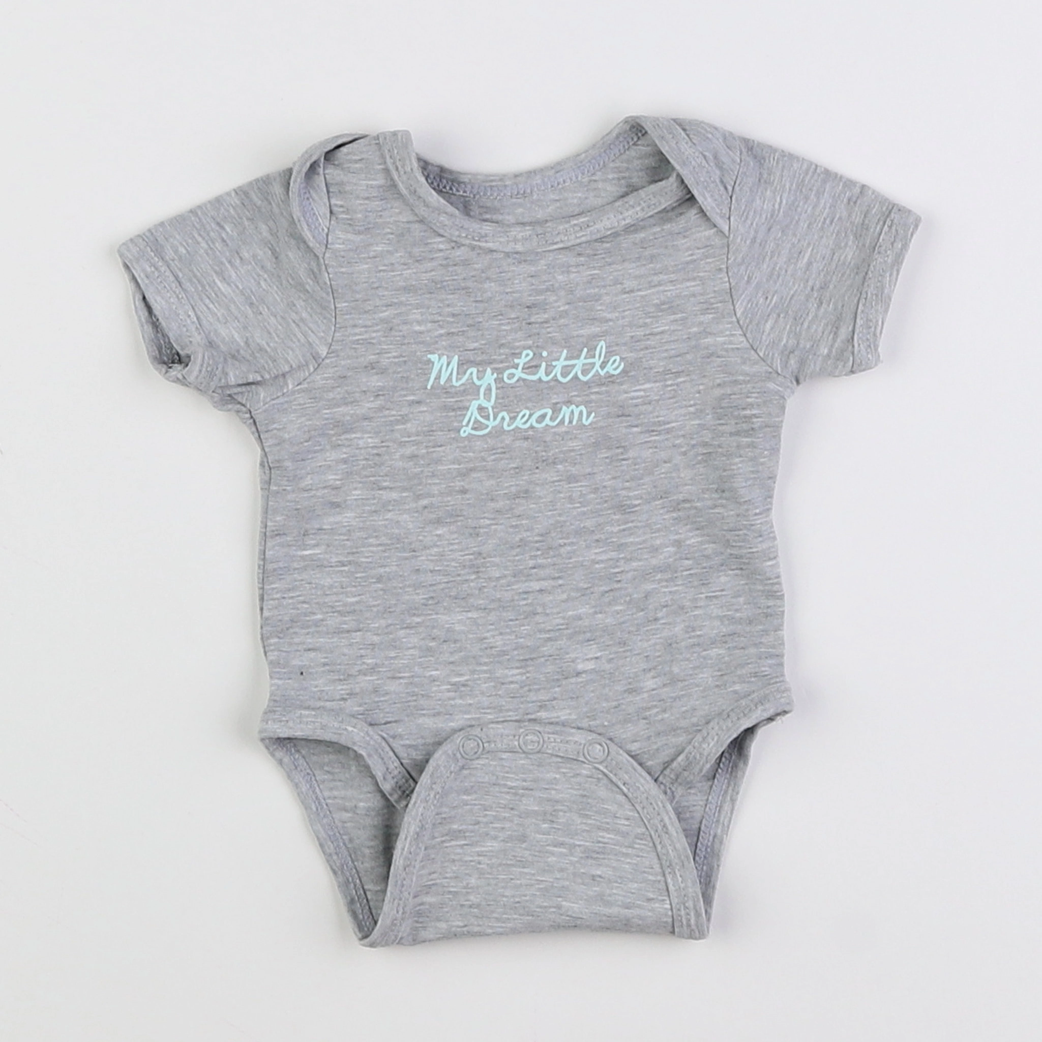 Vertbaudet - body gris - 1 mois