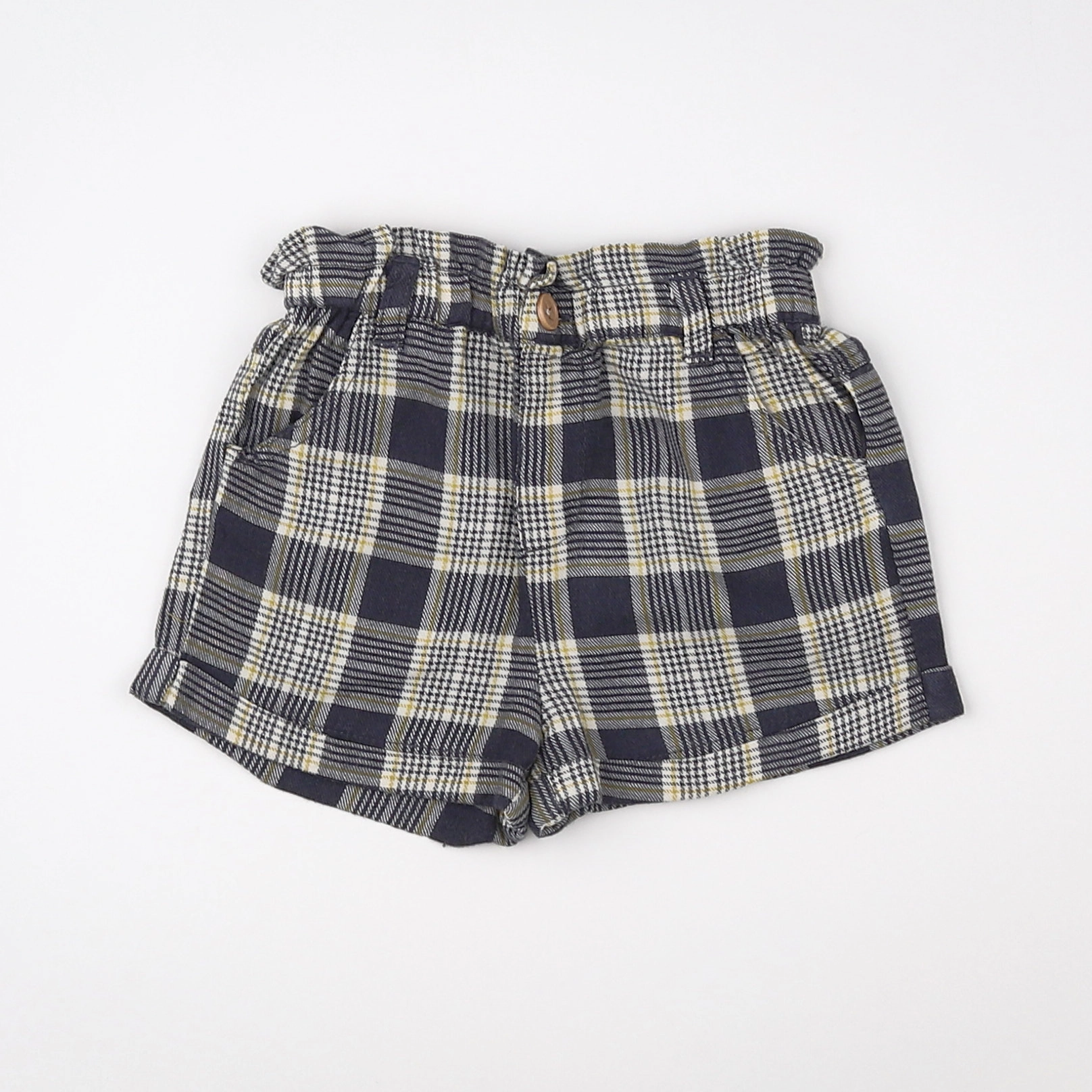 Vertbaudet - short bleu, jaune - 12 mois