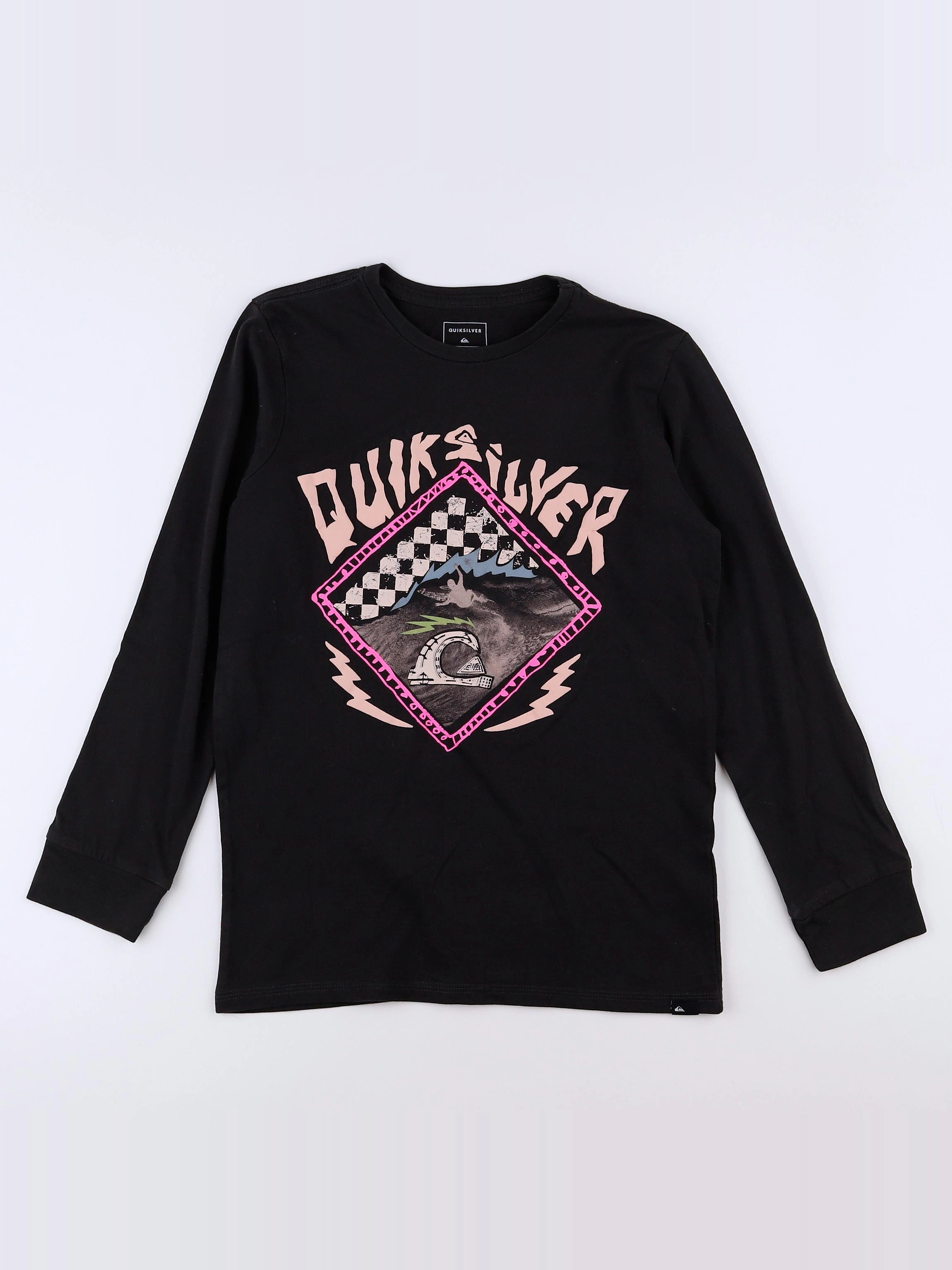 Quicksilver - tee-shirt marron, rose - 10 ans