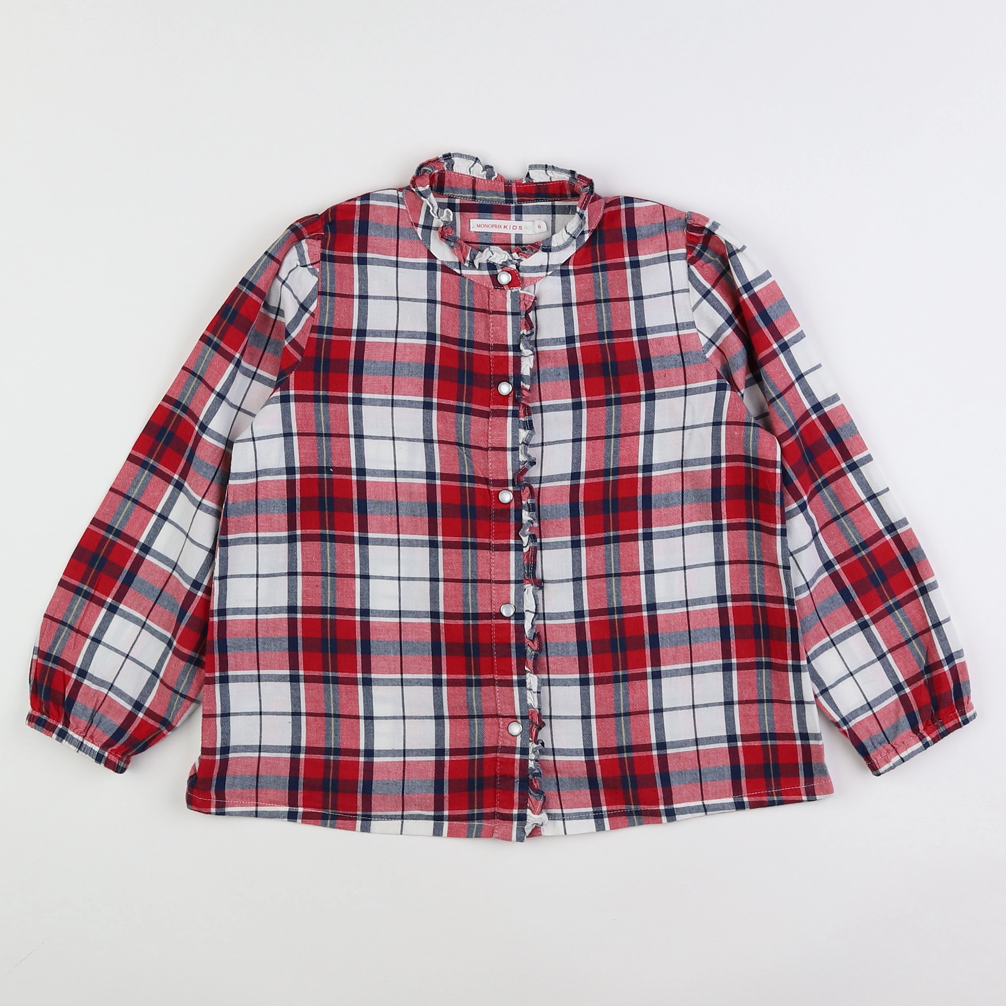 Monoprix - blouse rouge - 6 ans