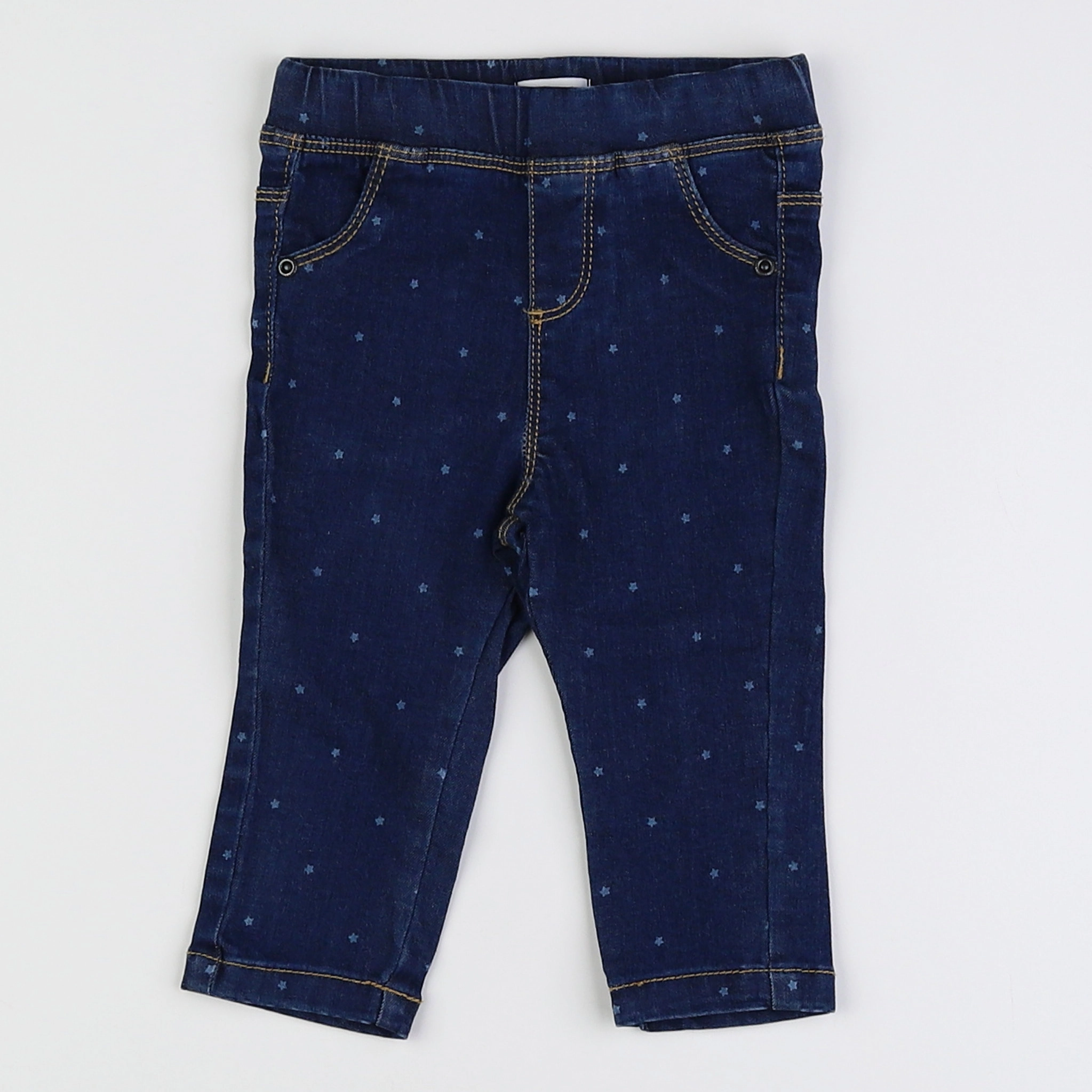 Vertbaudet - jegging bleu - 9 mois