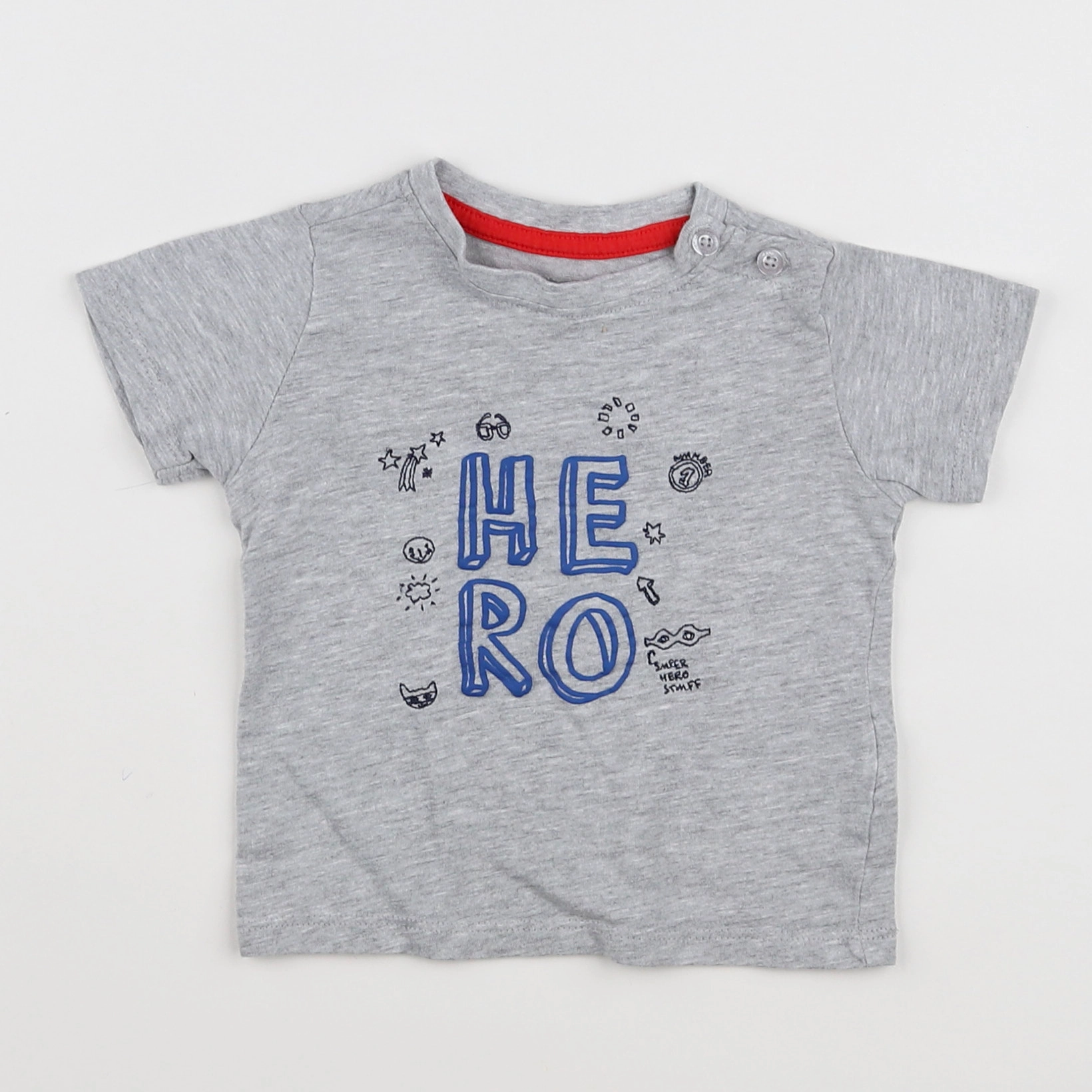 Vertbaudet - tee-shirt gris - 9 mois