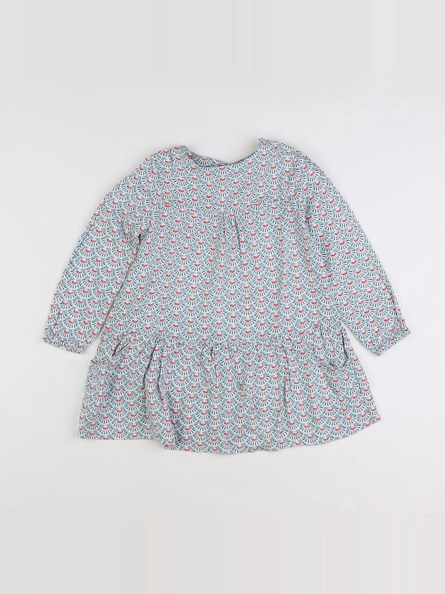 Vertbaudet - robe blanc, bronze, rouge - 4 ans