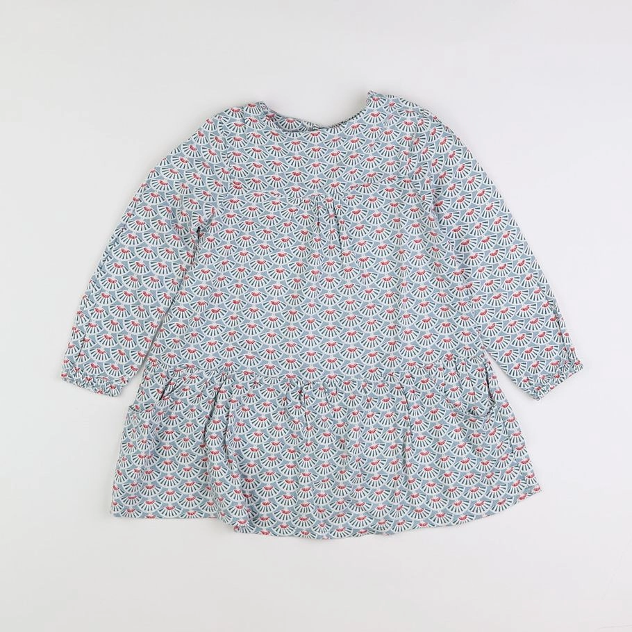 Vertbaudet - robe blanc, bronze, rouge - 4 ans