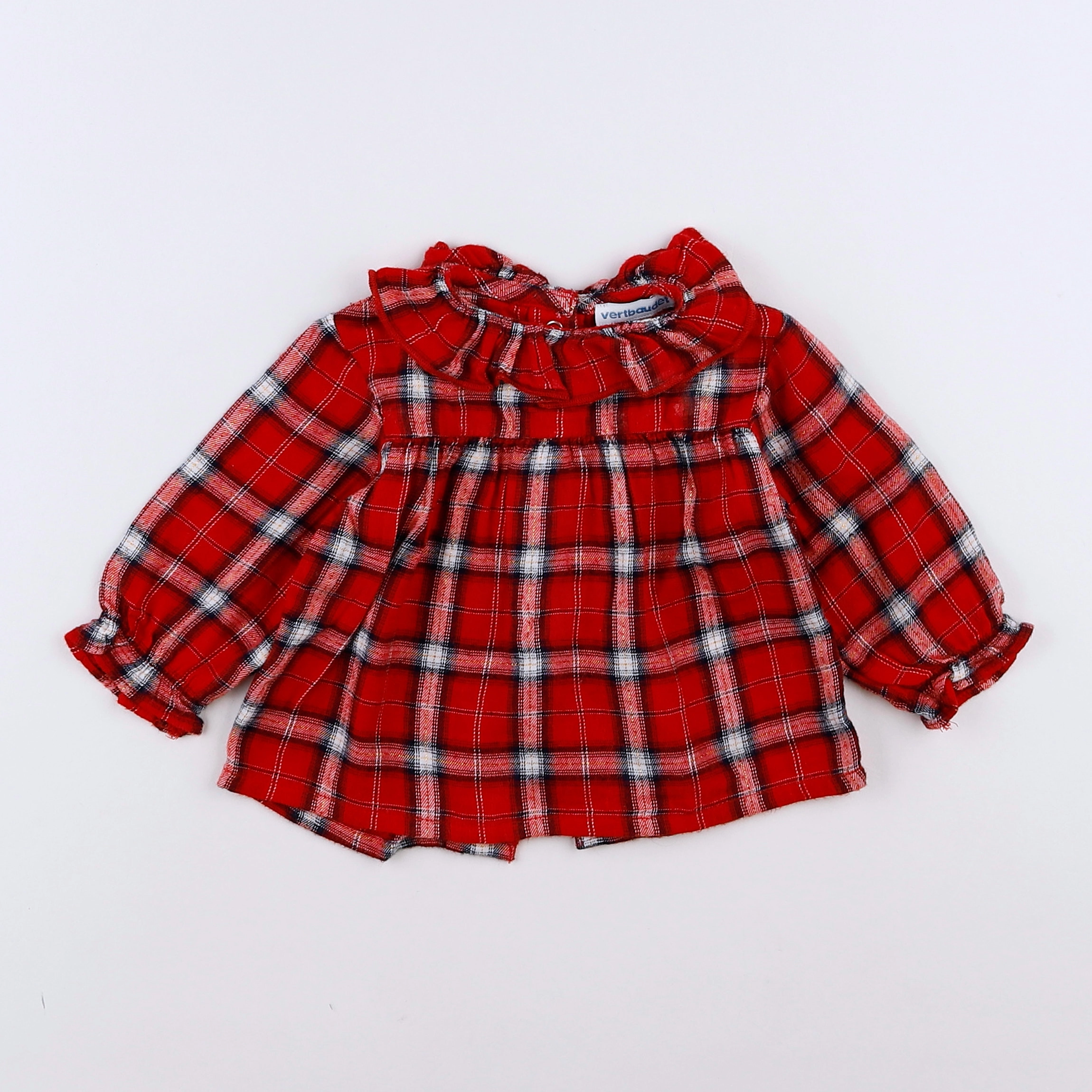 Vertbaudet - blouse rouge - 3 mois