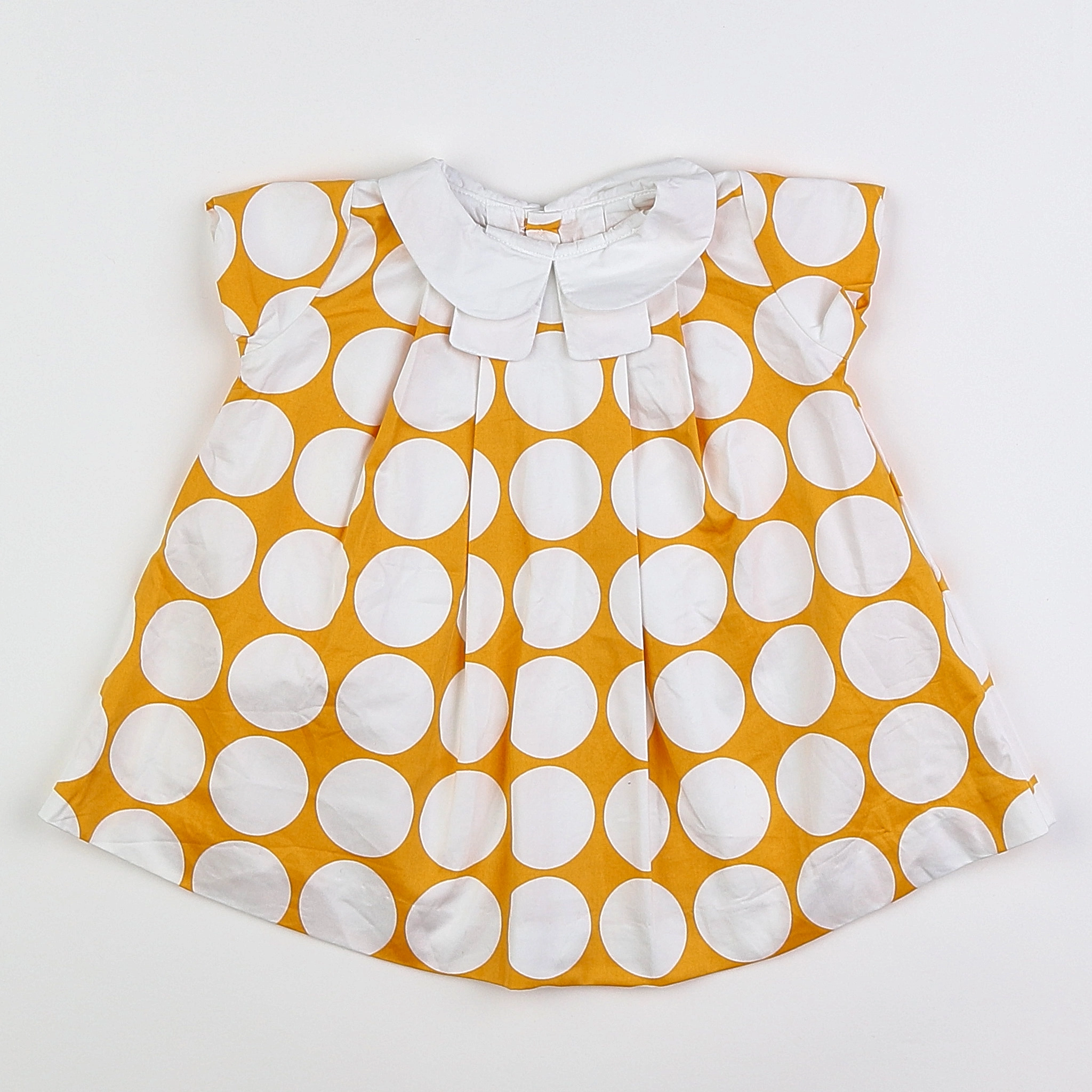 Jacadi - robe blanc, jaune - 6 mois