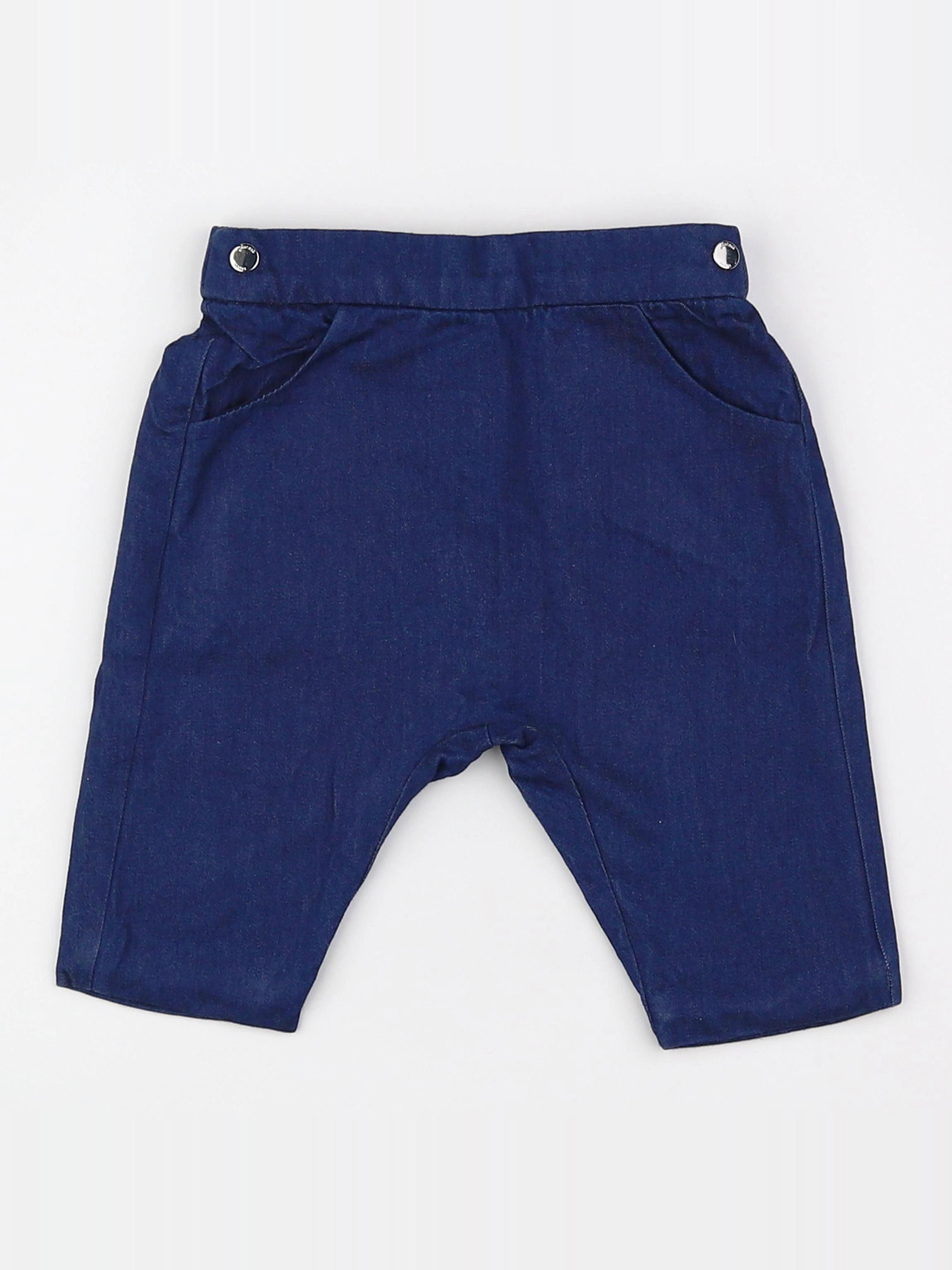 Jacadi - pantalon doublé bleu - 6 mois