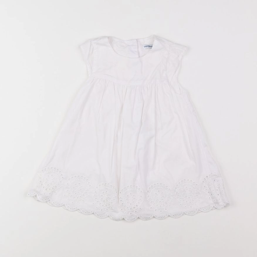 Vertbaudet - robe blanc - 12 mois