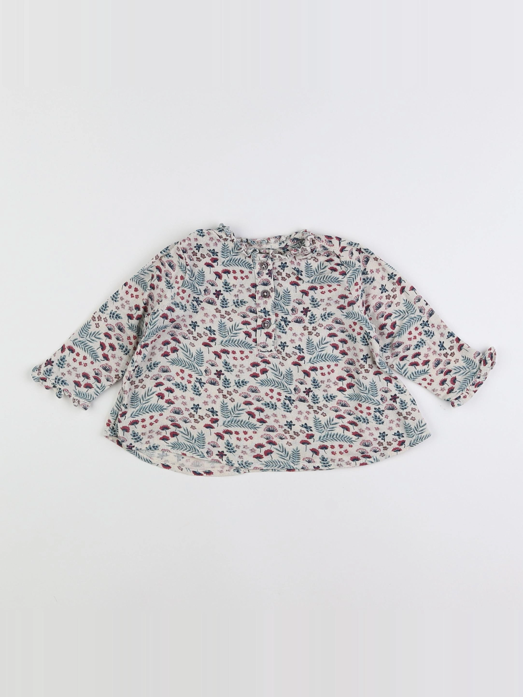 Boutchou - blouse multicolore - 6 mois