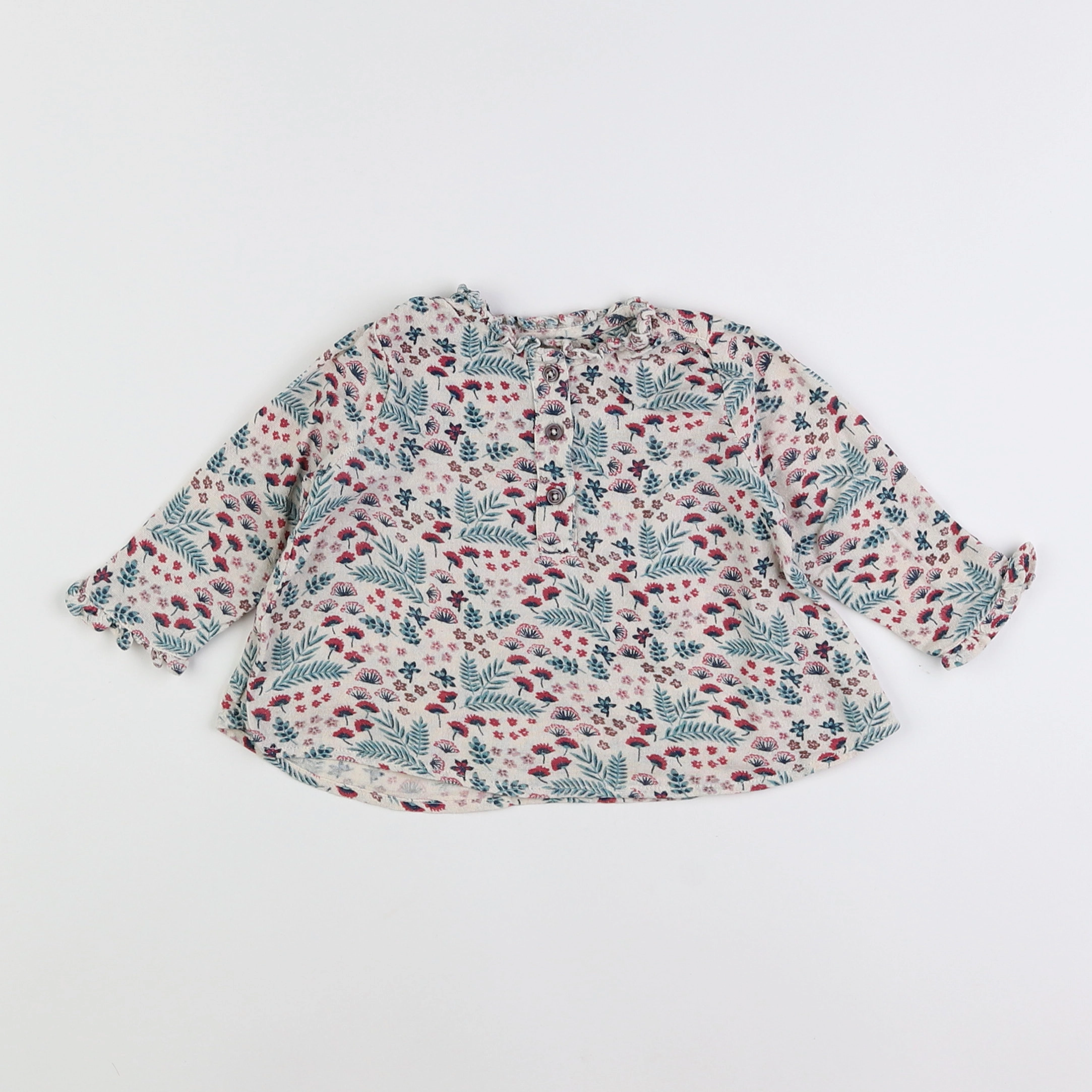 Boutchou - blouse multicolore - 6 mois