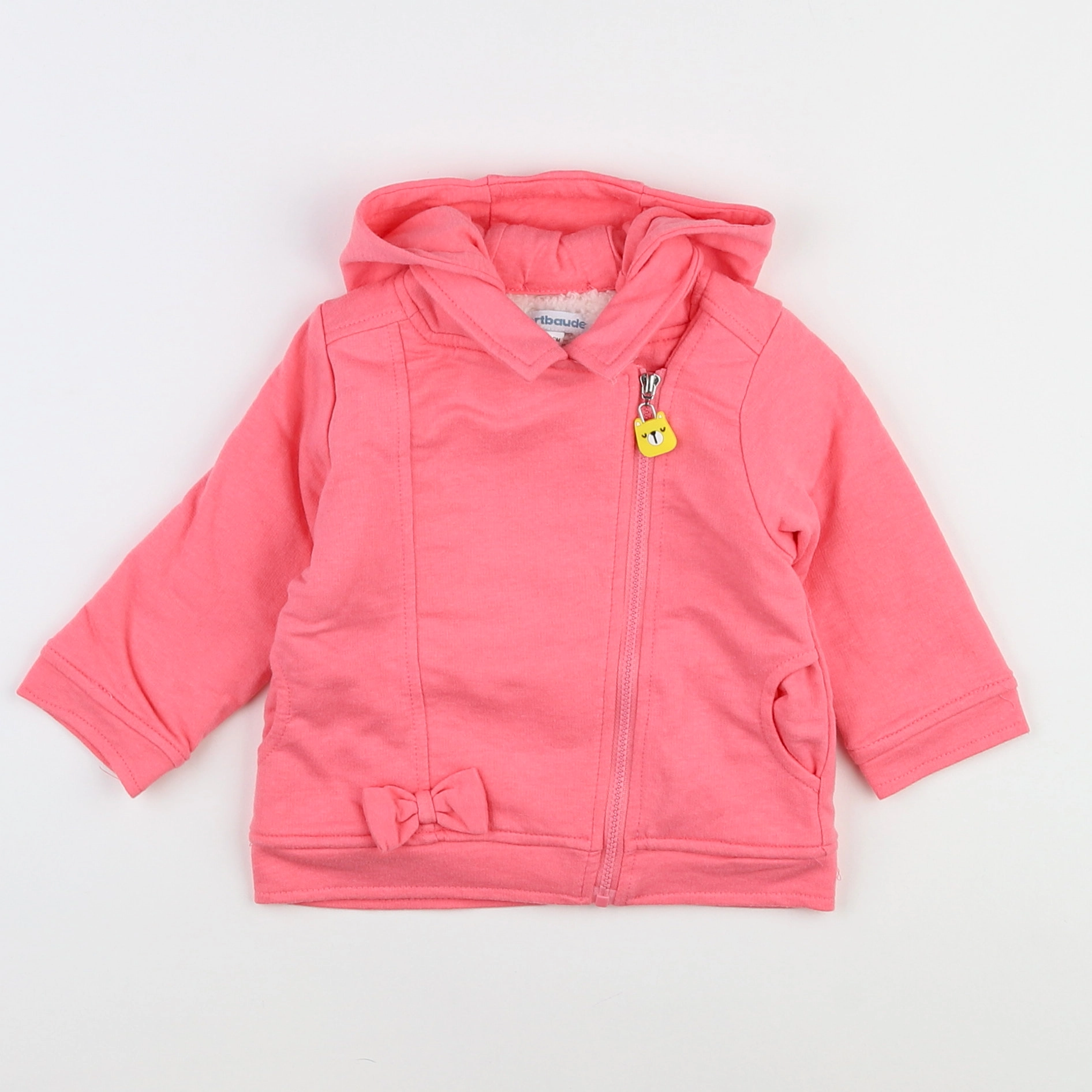 Vertbaudet - sweat rose - 9 mois