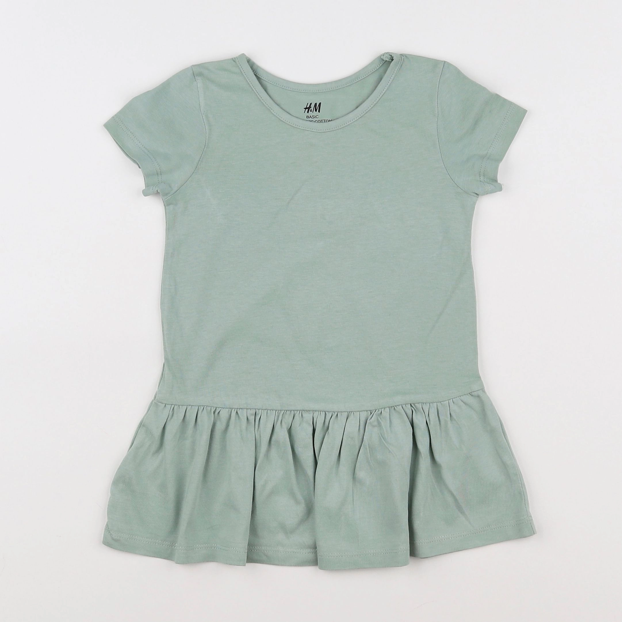 H&M - robe vert - 12/18 mois