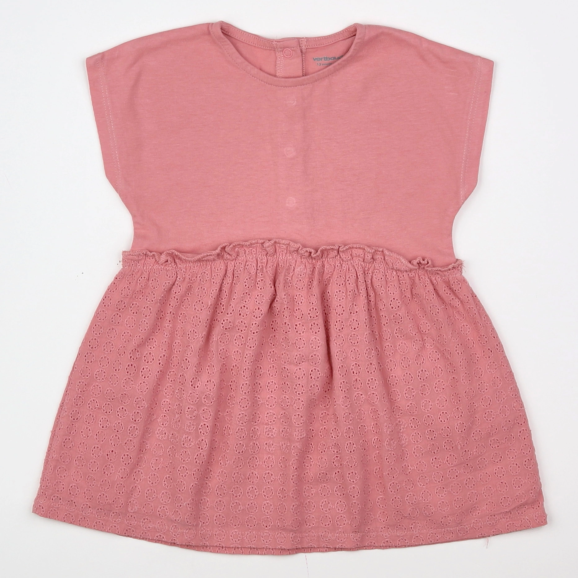 Vertbaudet - robe rose - 12 mois