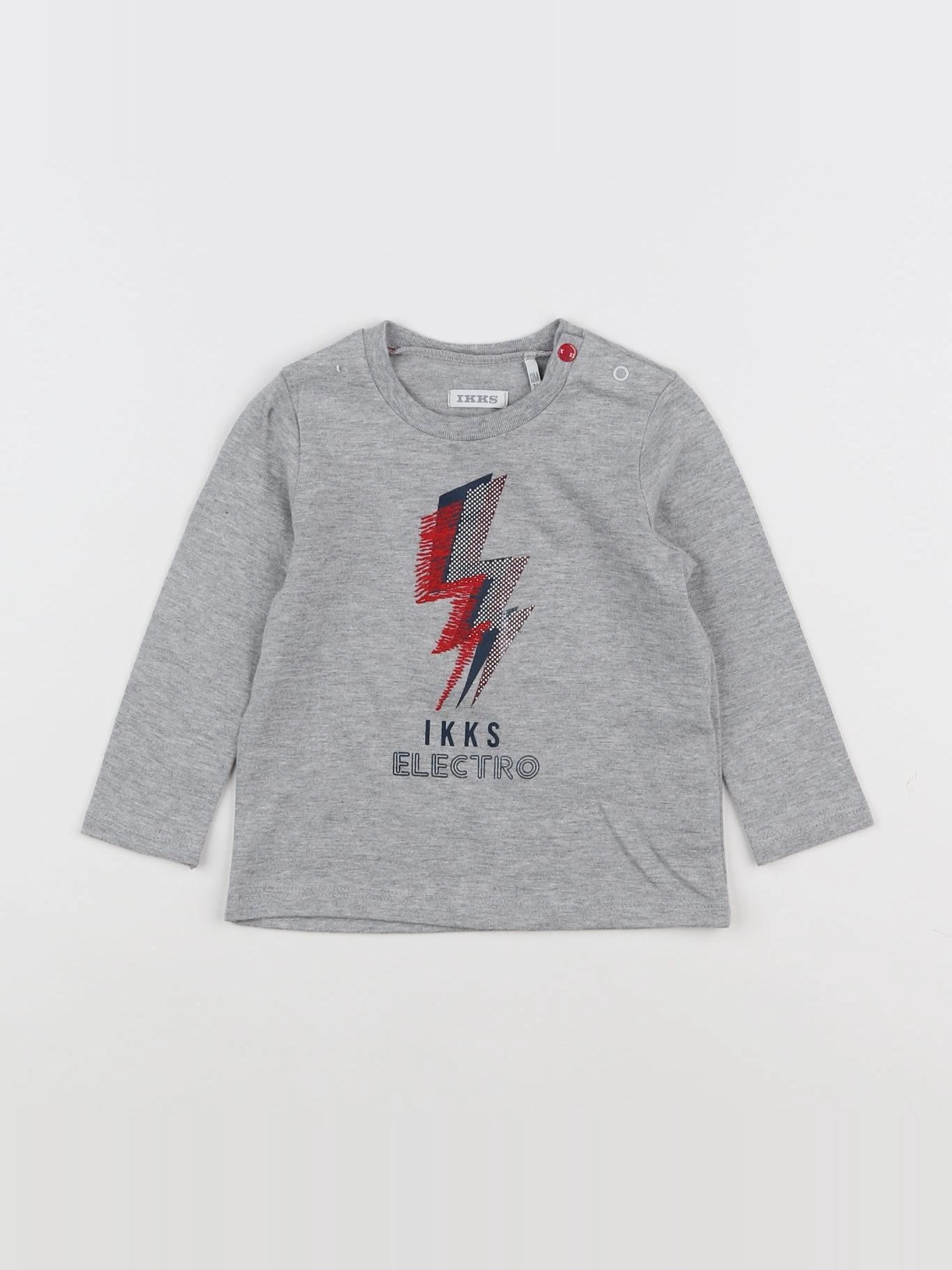 IKKS - tee-shirt gris - 12 mois