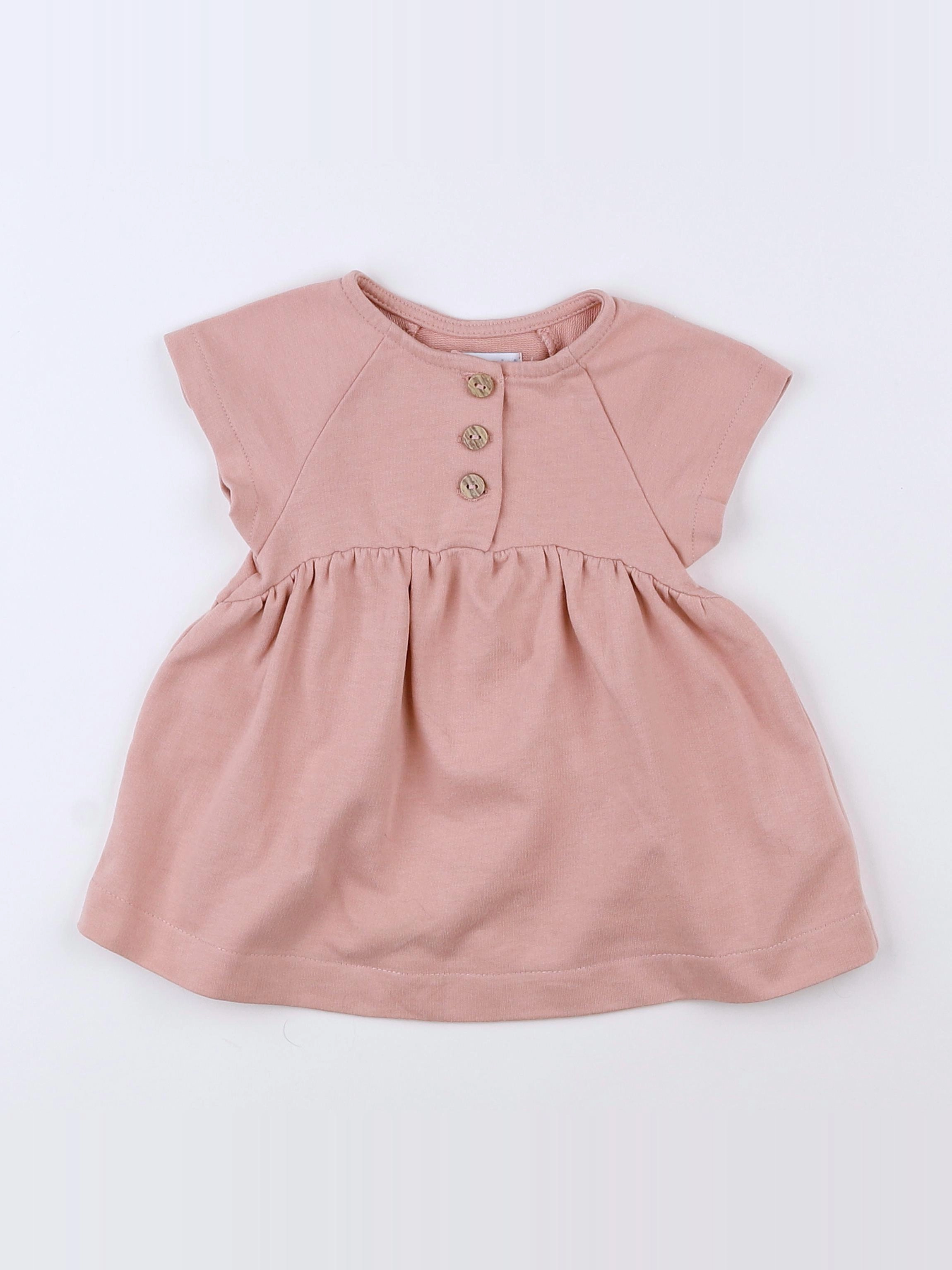 Vertbaudet - robe rose - 3 mois