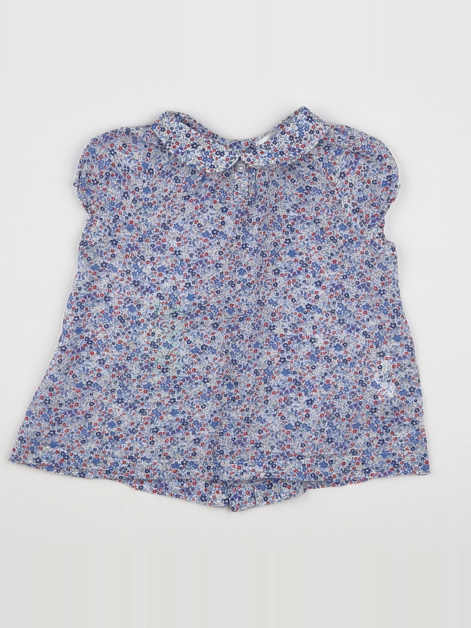 Boutchou - blouse bleu - 12 mois